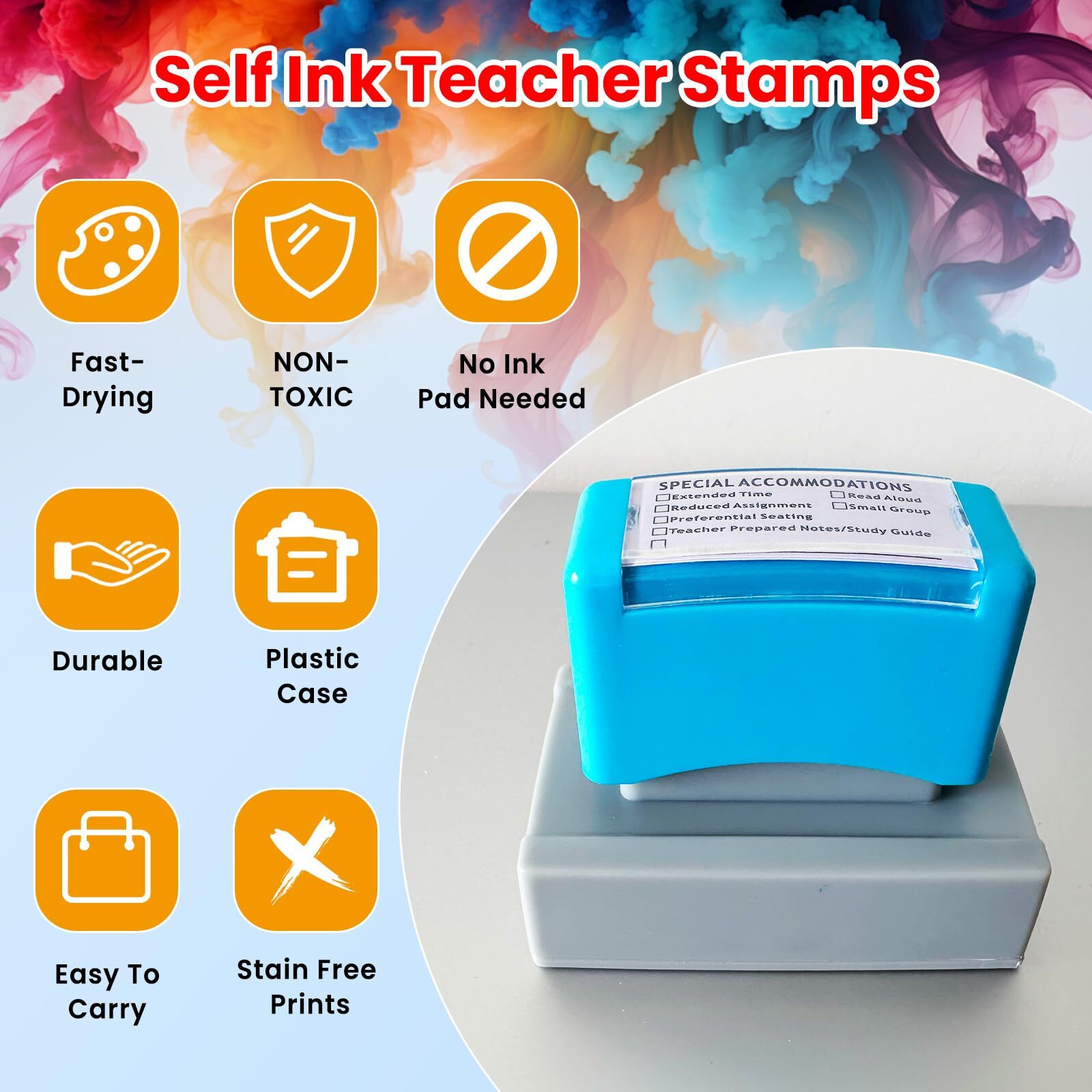 Special Accommodations Self Inking Stamp for Teachers SPED Modifications Rubb...