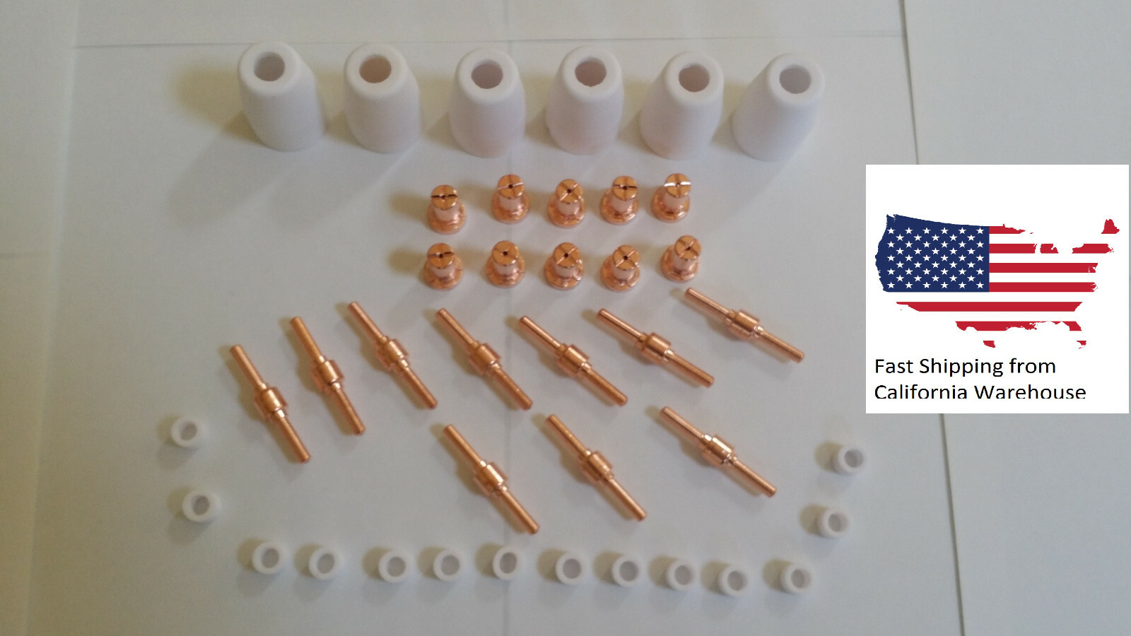 MOLAO Plasma Cutter Consumables 40pcs fits MOLAO CUT50 PT31, LG40 Copper Extend