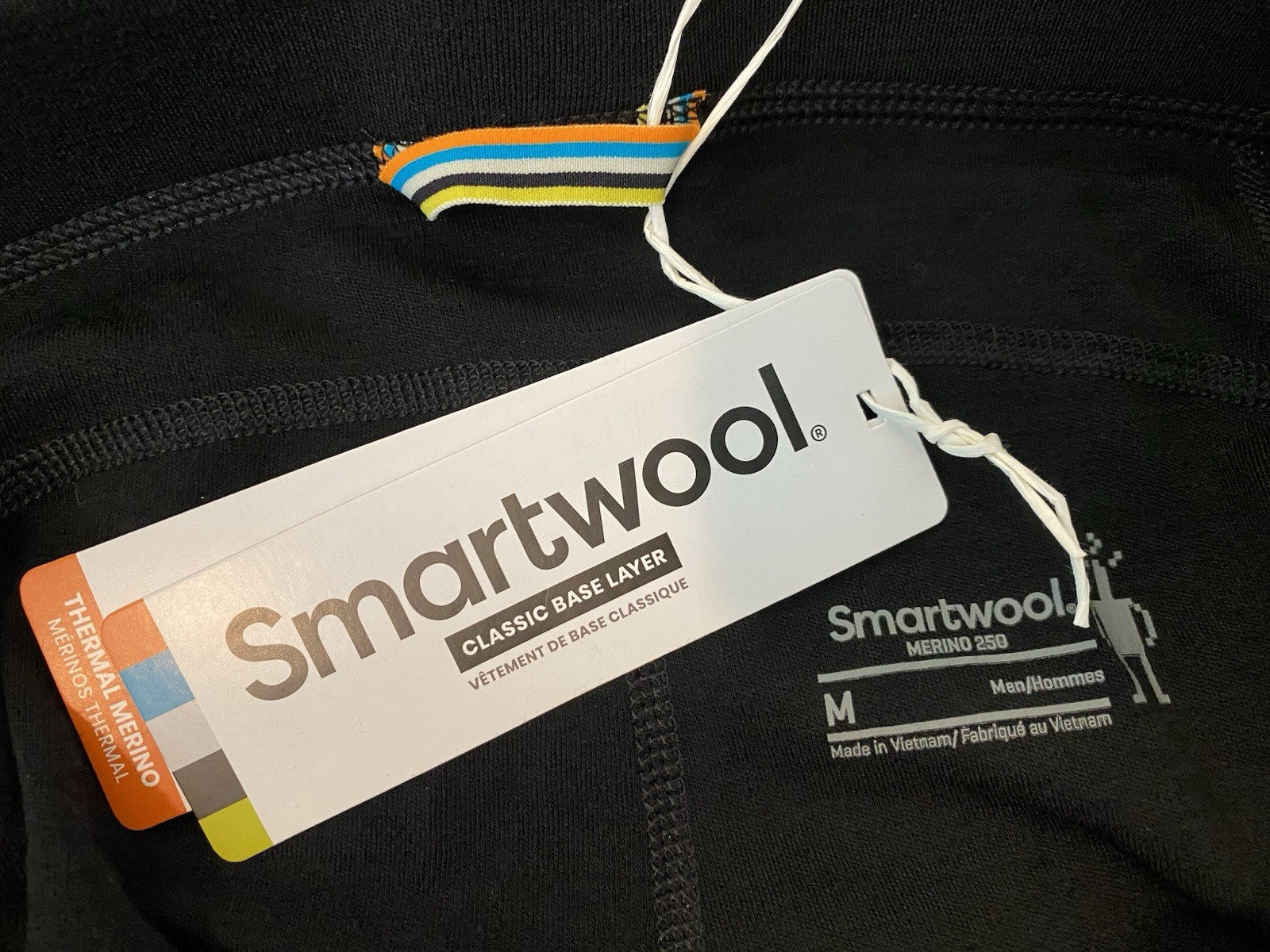 Smartwool Classic Thermal Merino 250 Baselayer Bottom Men M Black Gorpcore Ski