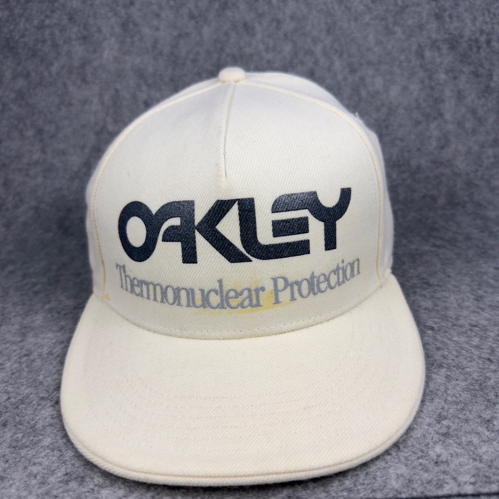 Oakley Thermonuclear Protection White Snapback Hat Size S