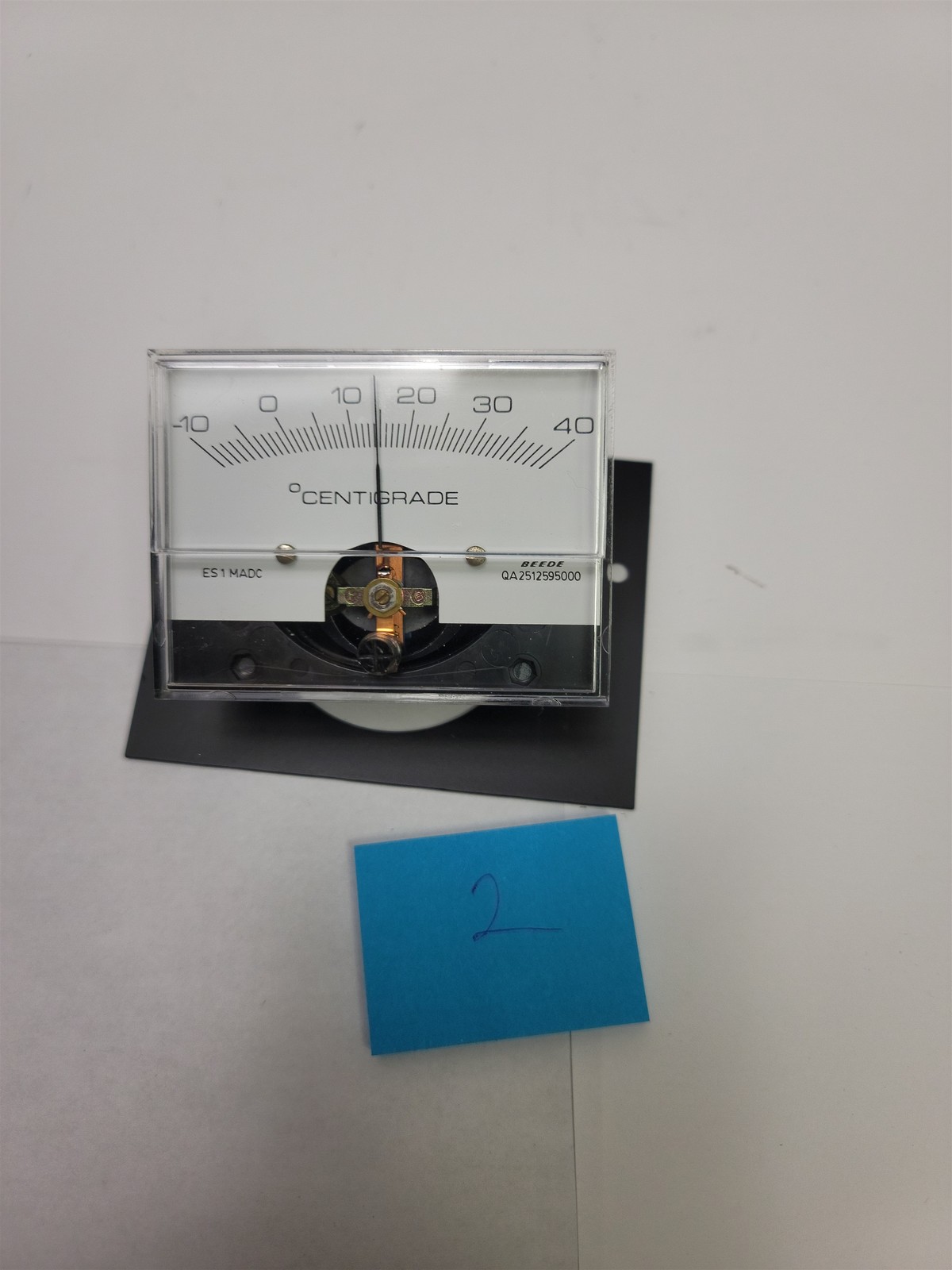 Beckman / Beede ES1MADC Centigrade Temperature Panel Meter Gauge -10 - 40 Deg.