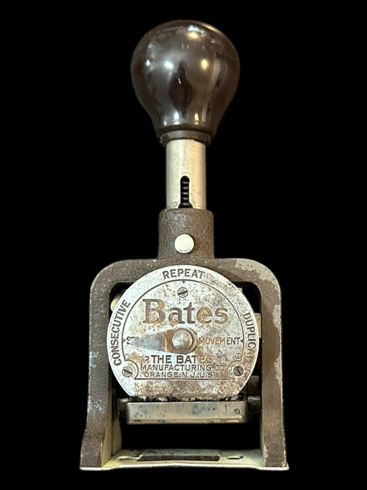 Vintage Bates Standard Multiple Movement Numbering Stamp 6 Wheels Style E Bag