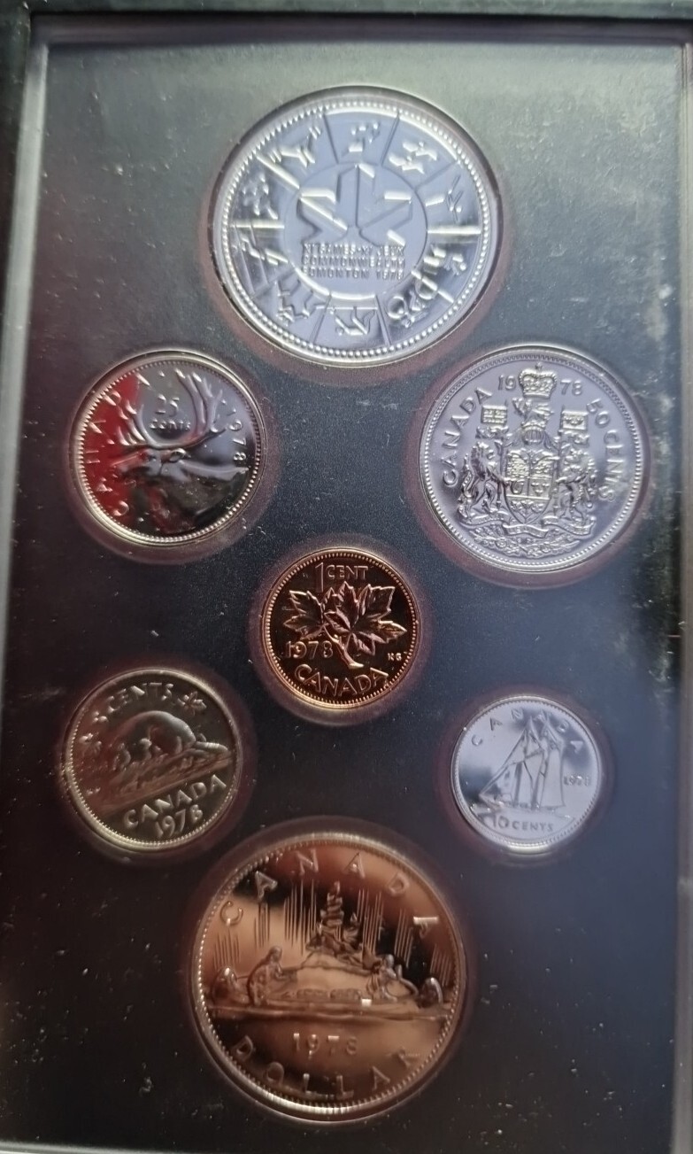 1 Cent - 1 Dollar Silver 1978 Excellent Condition  Coins Set  Canada 🇨🇦