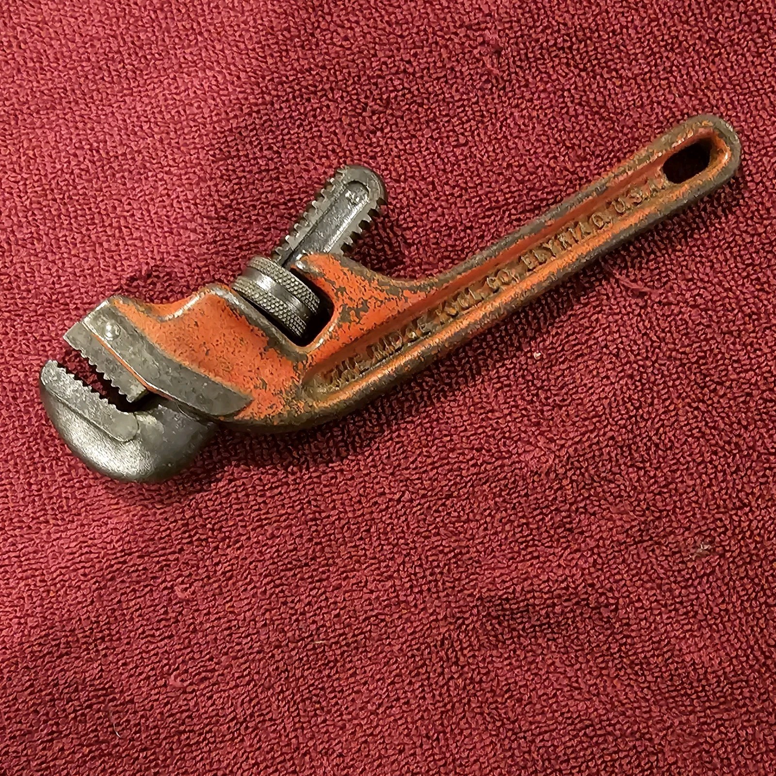 Vintage RIDGID USA E8 Offset Heavy Duty 8" Pipe Wrench