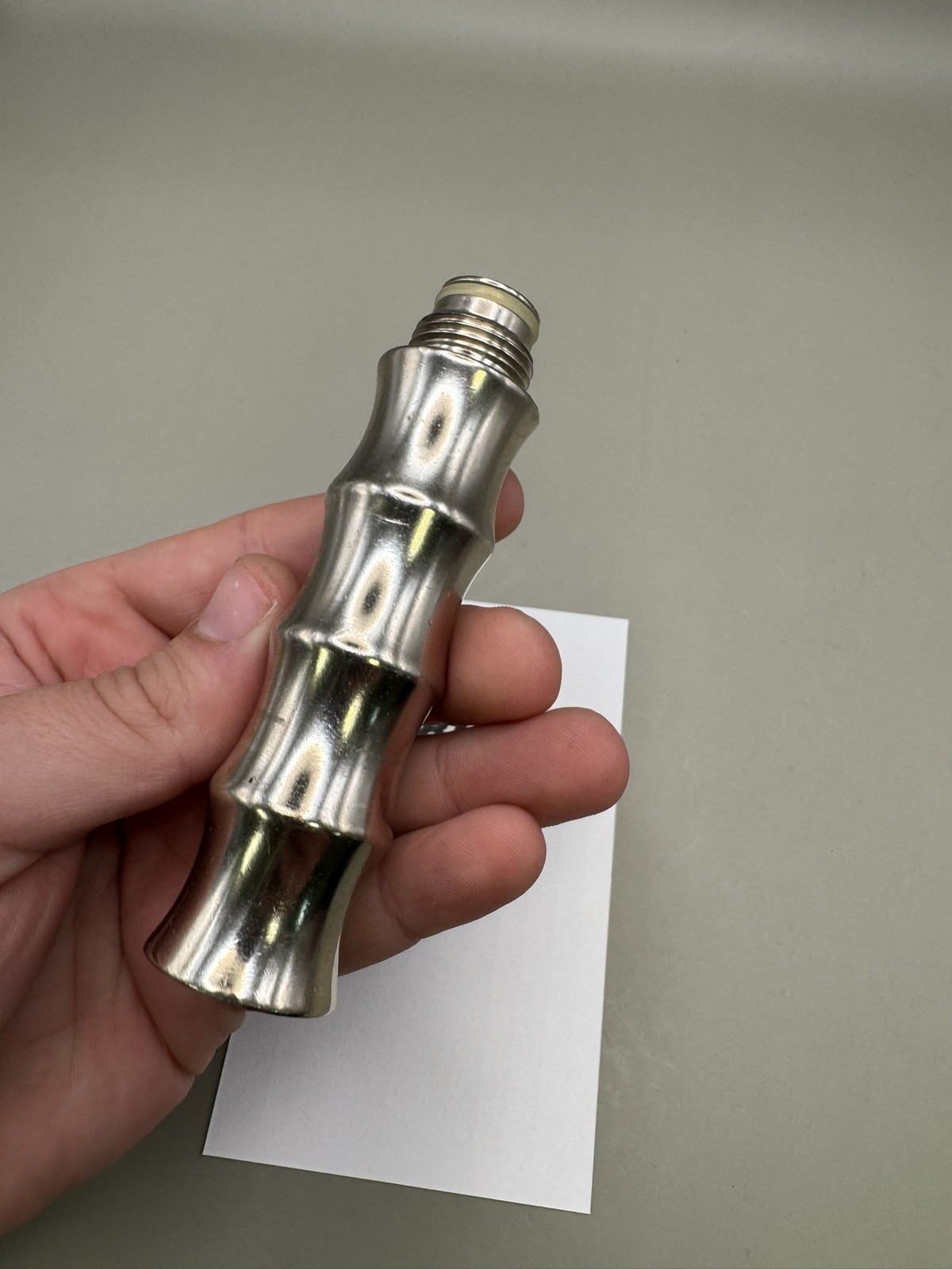 Vintage Paintball CO2 Gas Through Grip Chrome