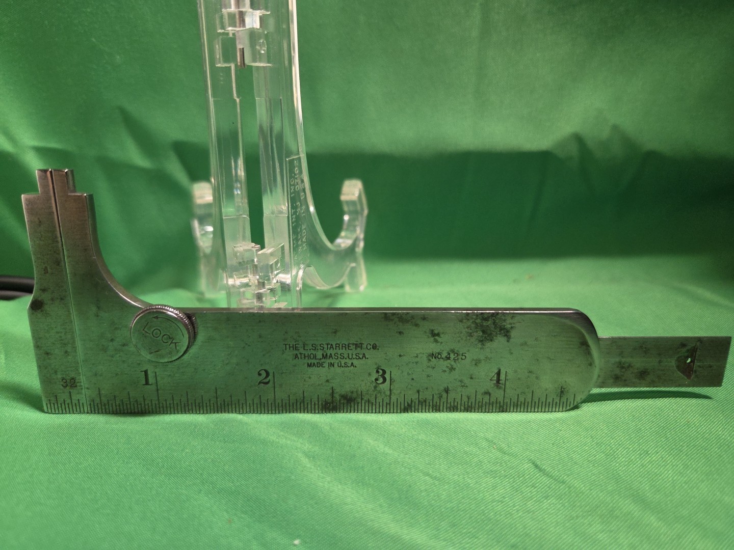 Vintage L.S. Starrett Co. No. 425 - 5" pocket slide caliper Made in U.S.A