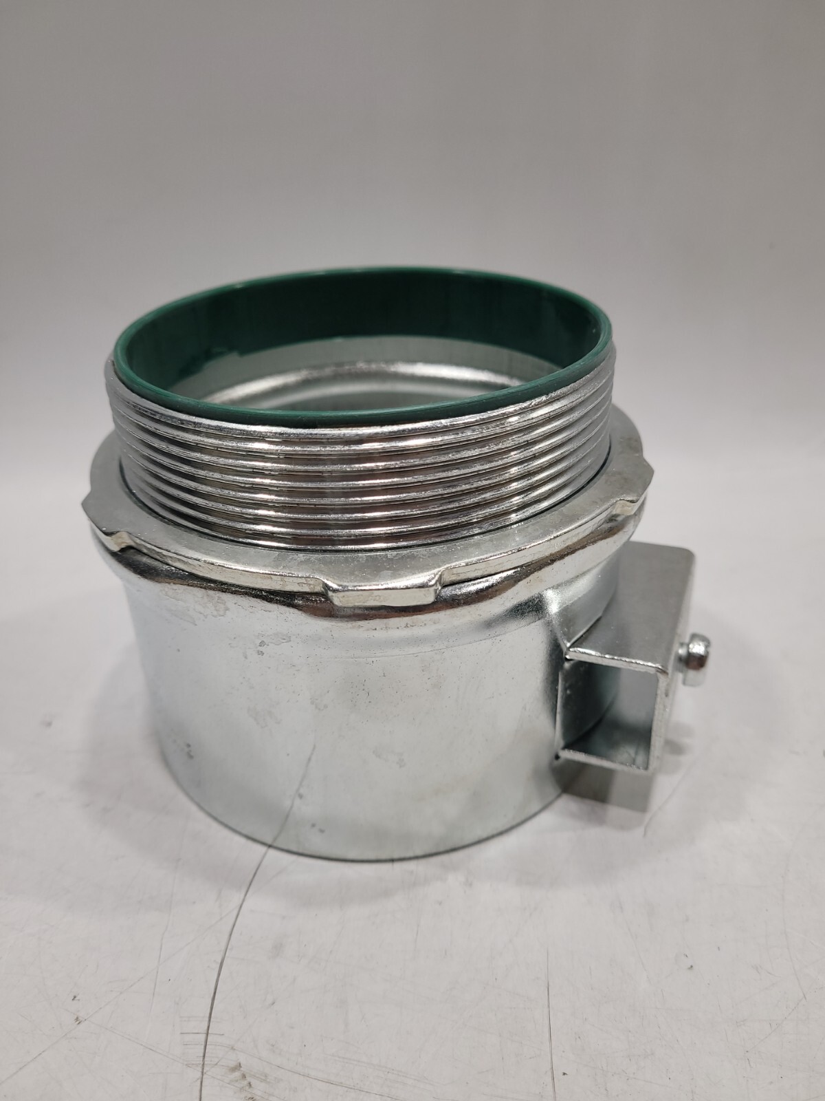 4 in. Zinc Plated Steel Saddle Connector with Insulated Throat 3316DB