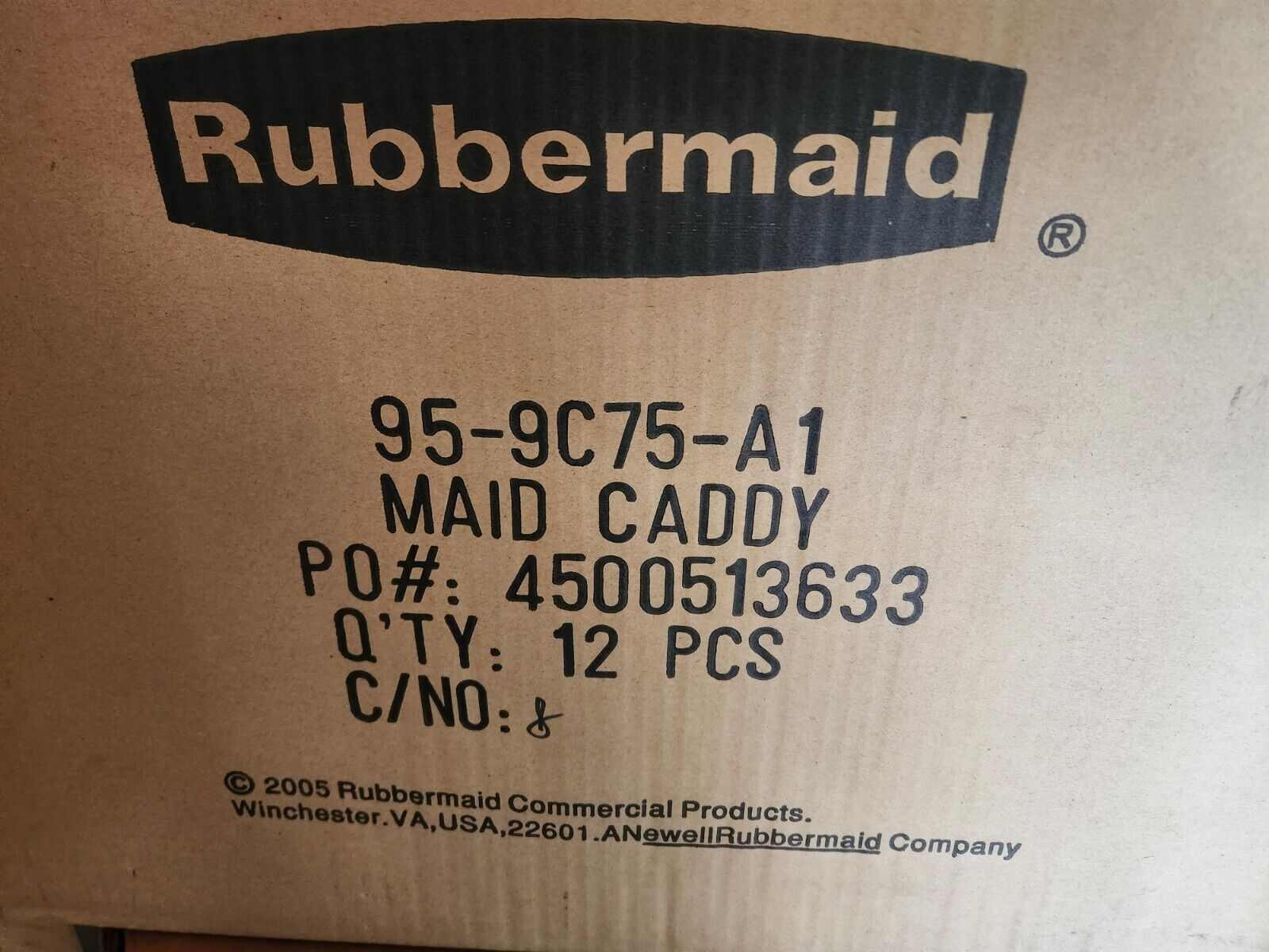NEW Rubbermaid 9C75-A1 - Trolly Maid Replacement Caddy Fits model 7777 FG777700