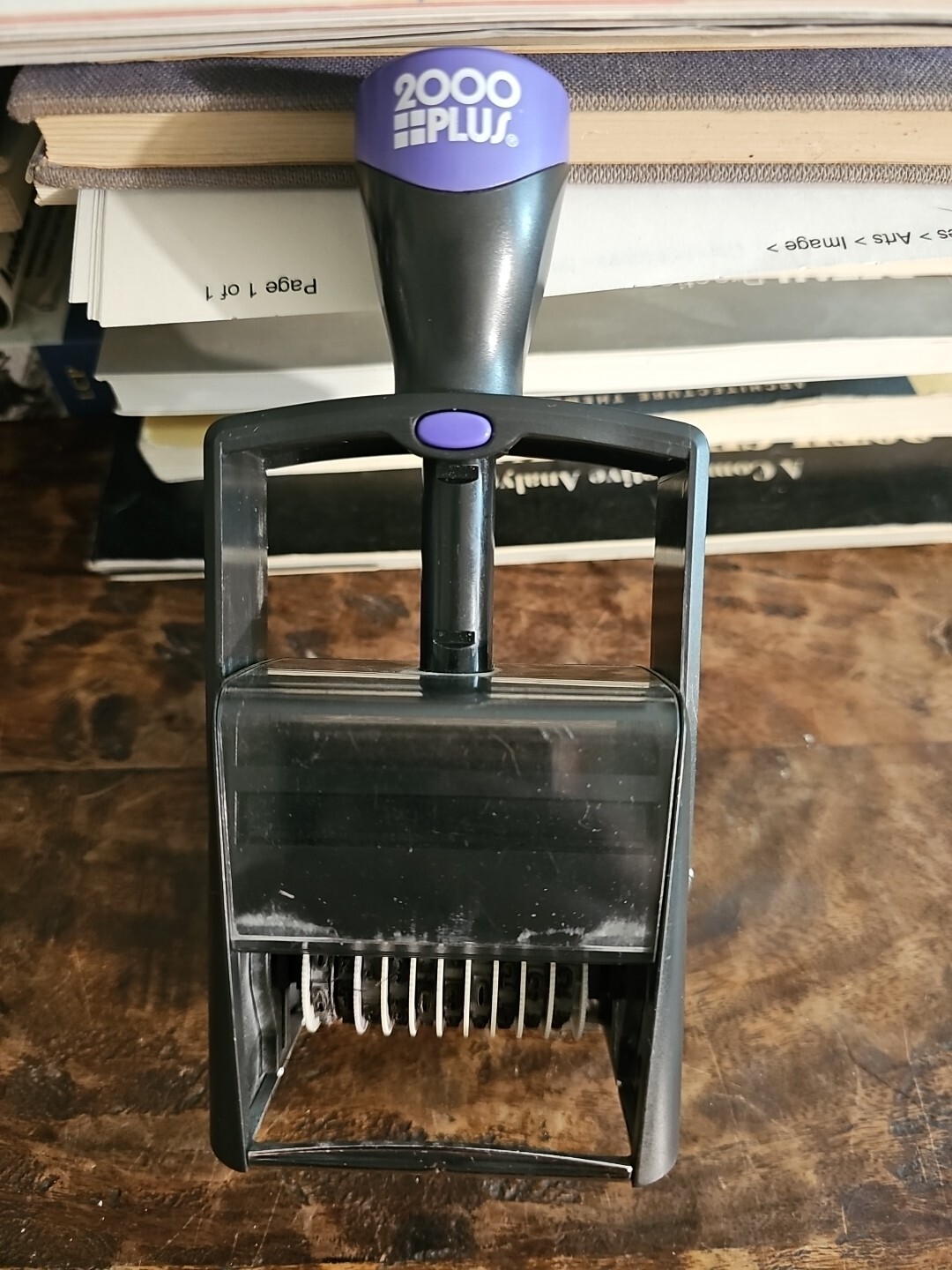 2000 PLUS DP2460 Self-Inking Heavy-Duty Dual-Pad Dater With Microban Handle