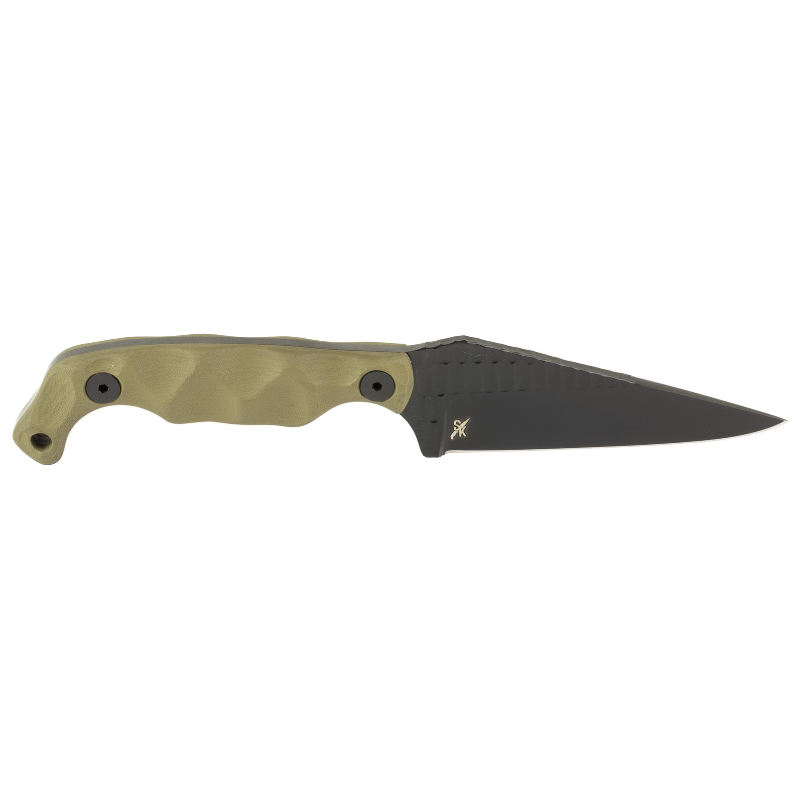 Stroup Bravo5 Fixed Knife 3.5" Wharncliffe Blade ODGreenG10 Handle B5-ODG-BLKCER