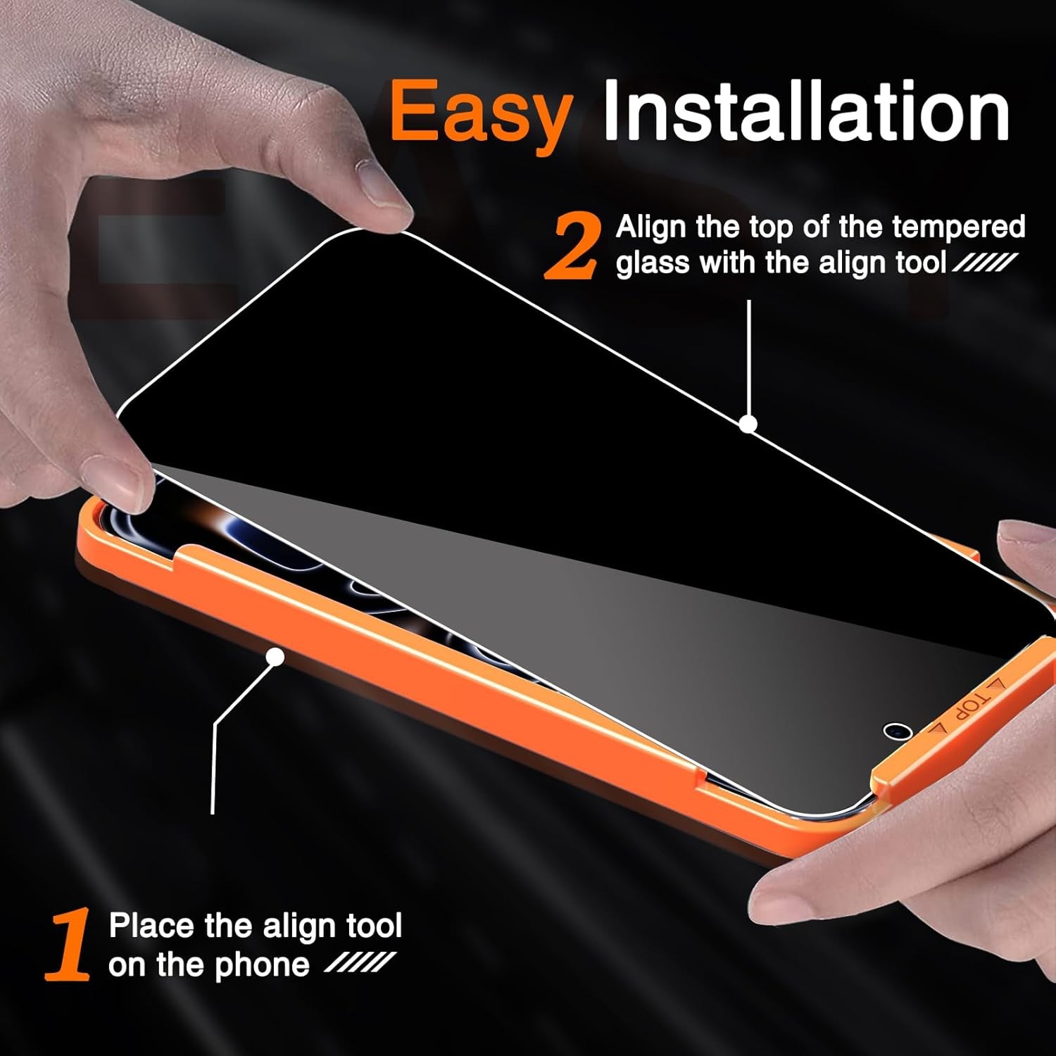 3-Pack Privacy Glass Screen Protector & Camera Lens Guard for iPhone 17 Pro Max