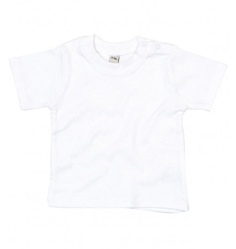 babybugz white t-shirts x5 pack