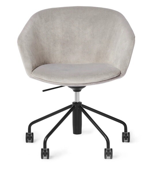 Poppin Pitch Meeting Chair (Velvet Gray) (NEW IN BOX)