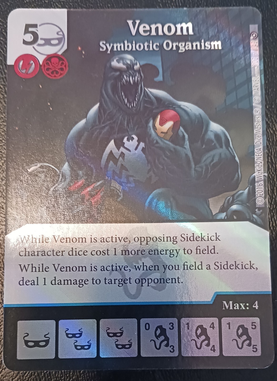 Dice Masters - Venom - Symbiotic Organism - foil event prize card