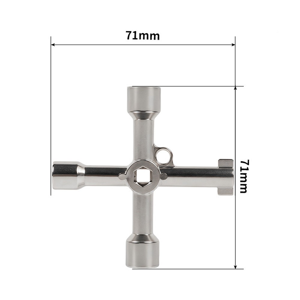 Multi-Functional Utilities 4-Way Key for Electric Water Gas Meter Box Cabinet