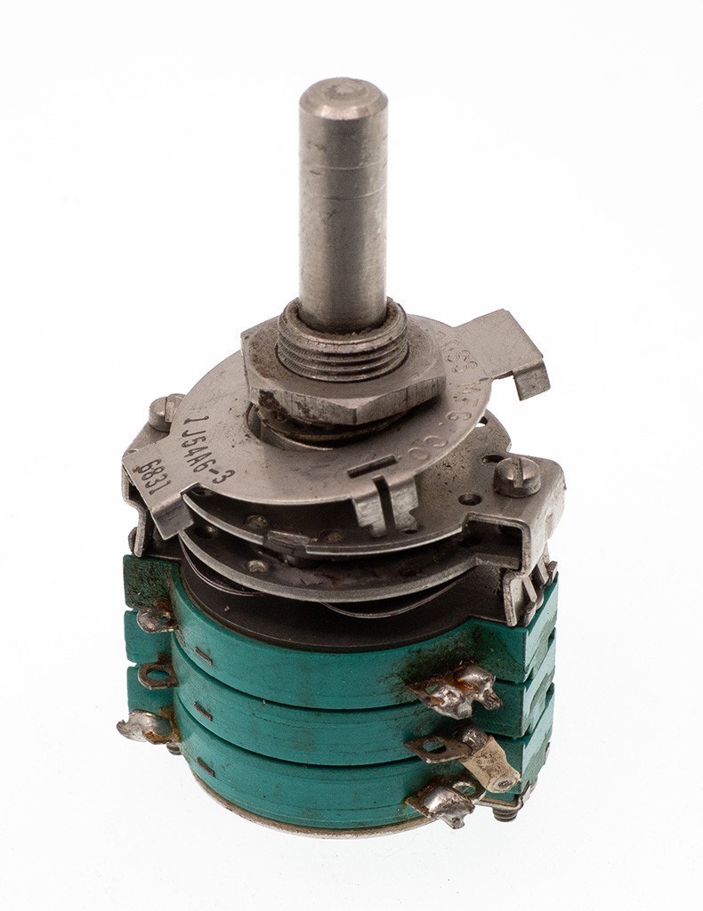 Shallcross 1J54A6-3, 3 Pole 6 Position Continuous Rotary Switch