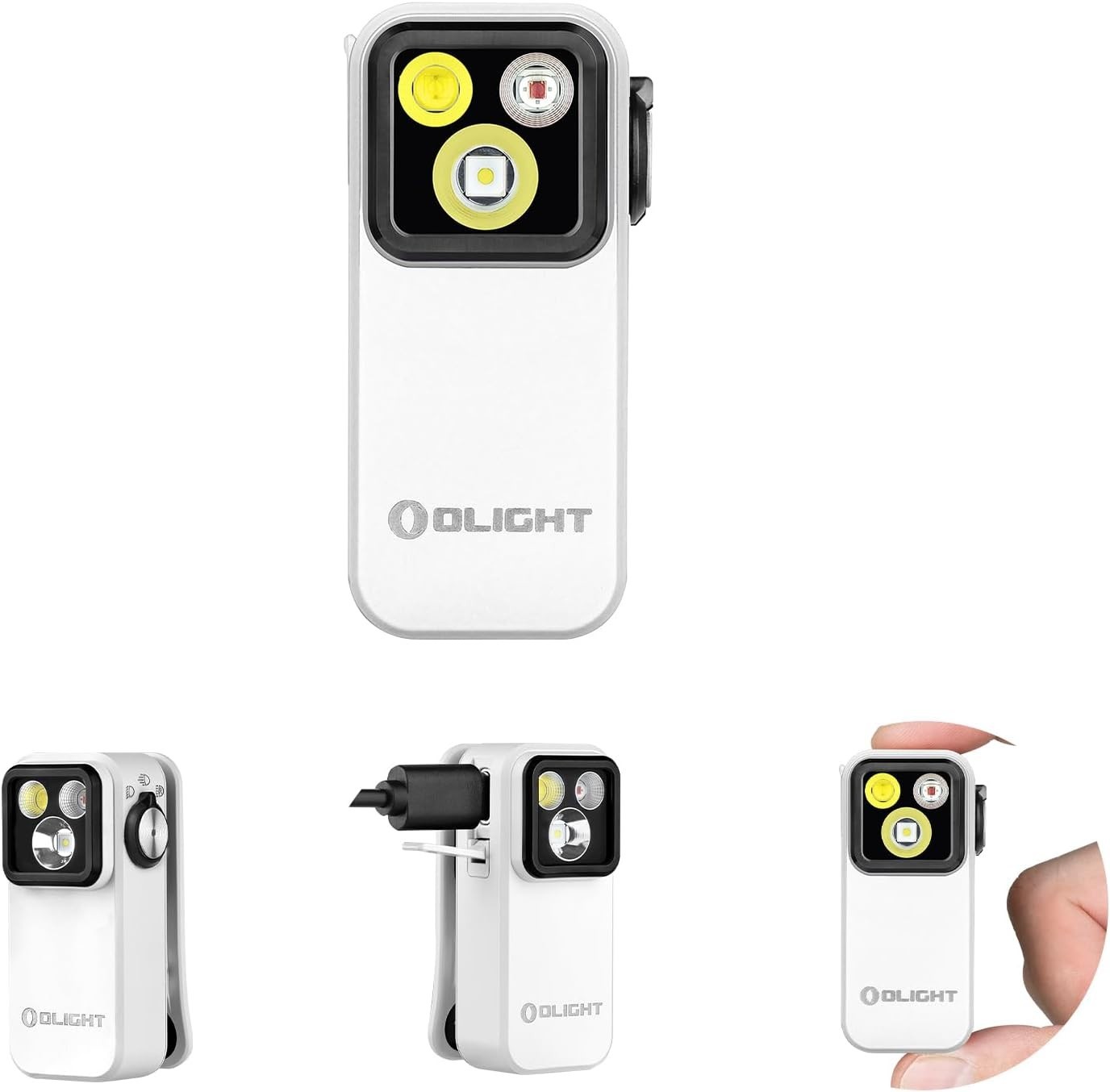 Oclip Pro Rechargeable EDC Clip-on Flashlight 500 Lumens , White Color