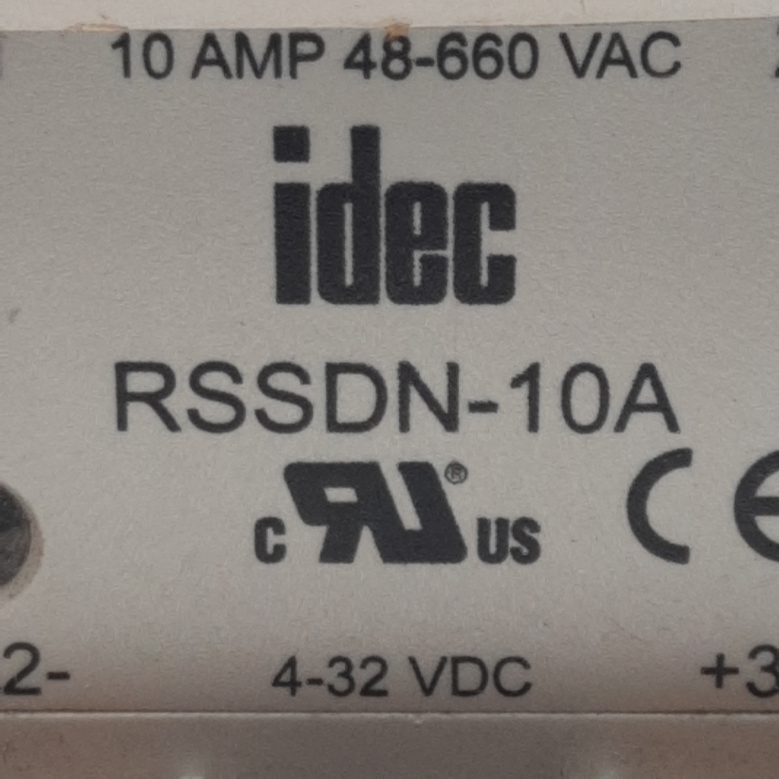Idec RSSDN-10A Solid-State Relay, SPST-NO, 4-32VDC In, 48-660VAC 10A Out
