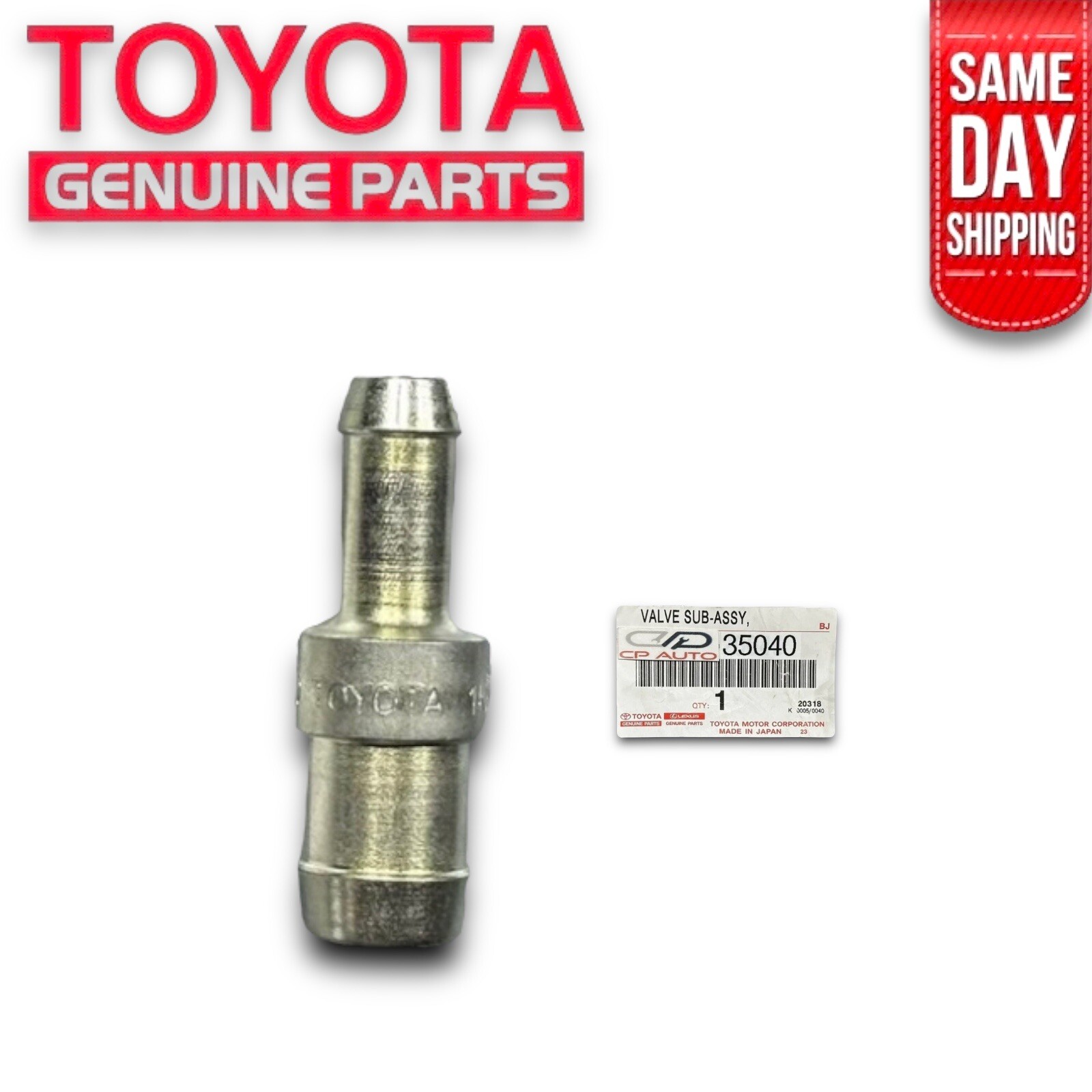 85 - 95 TOYOTA PICKUP 2.4L 3.0L VENTILATION VENT VALVE PCV VALVE OEM NEW