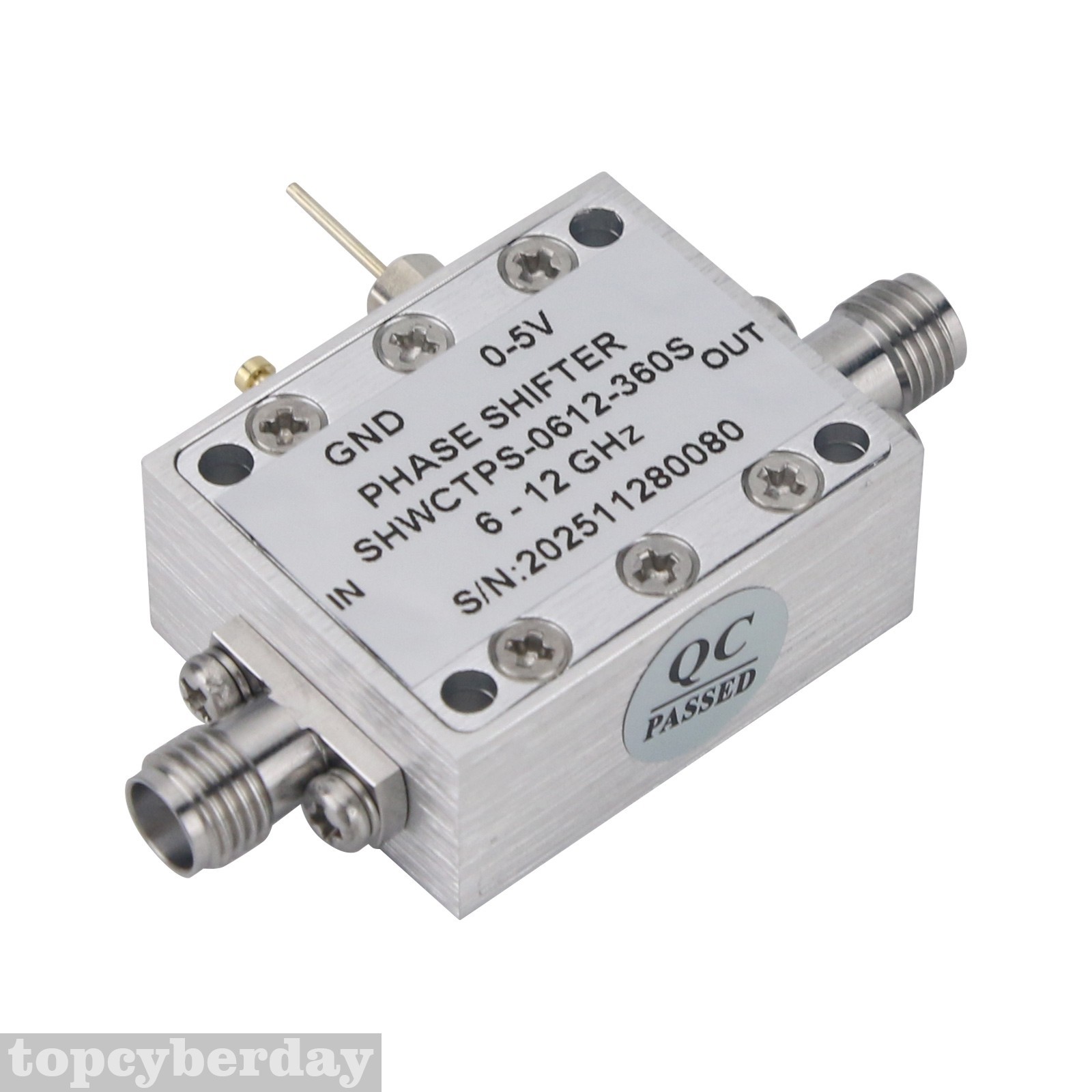 6000-12000MHz 0-600 Degree RF Electrically Controlled Analog Phase Shifter