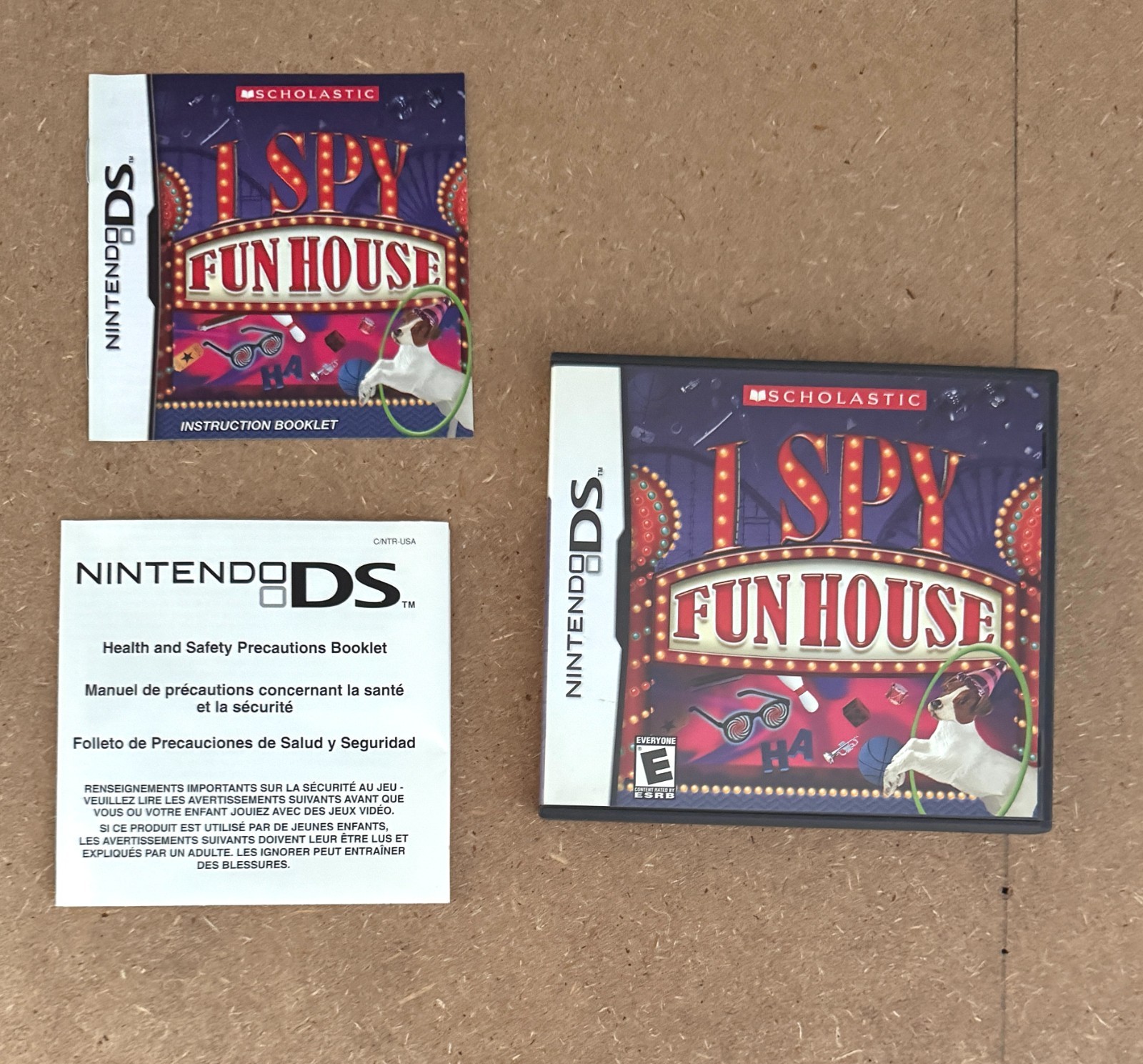 Nintendo DS Scholastic I Spy Fun House Authentic Case & Manual ONLY_NO GAME
