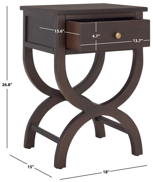 Safavieh MAXINE ACC TABLE W STORAGE DRW, Reduced Price 2172789153 AMH6608F