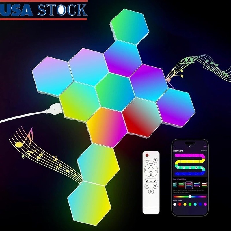 Dynamic LED Light Panels 16M Colors 200 Modes Smart Control Gift Kids Teens New