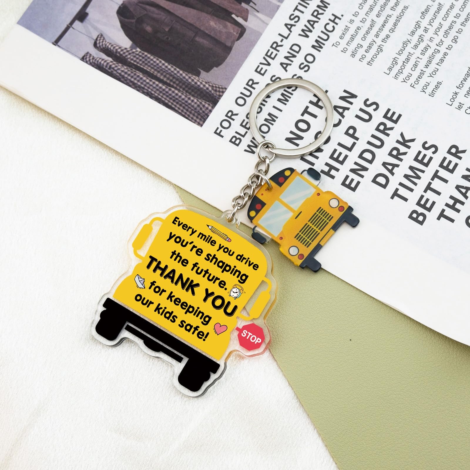 Bus Driver Gifts, School Yellow Heartfelt Message, Message