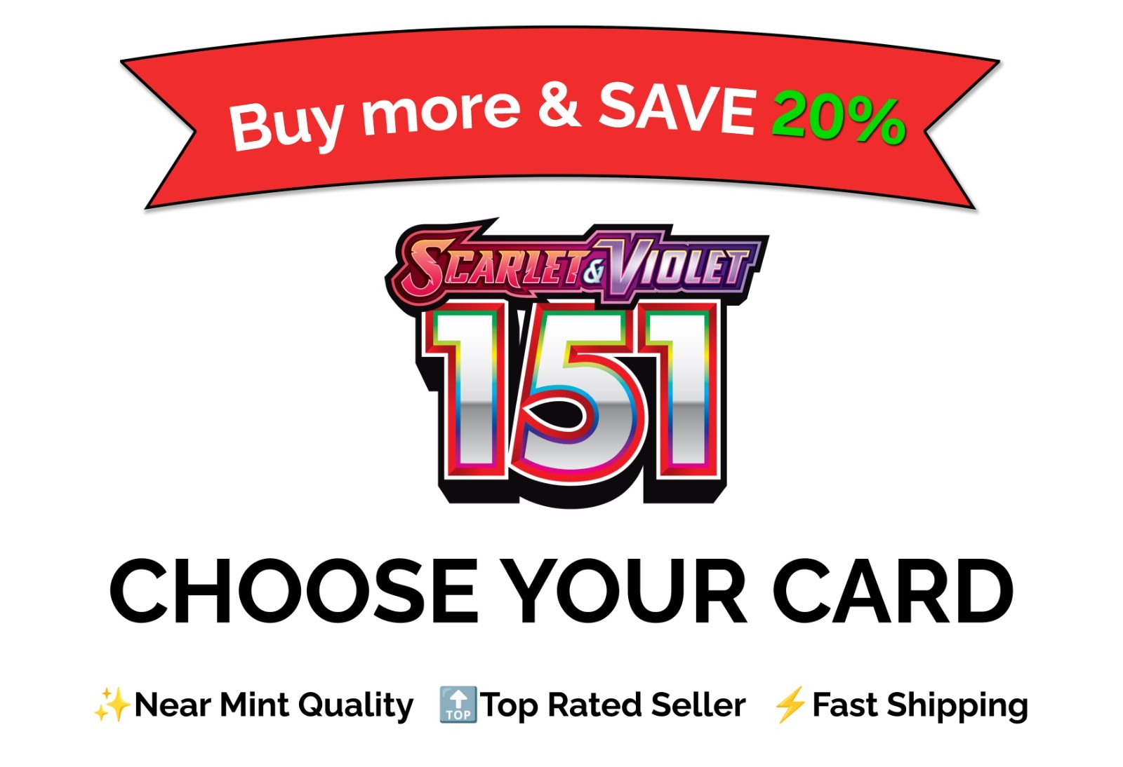 Pokémon TCG Scarlet & Violet: 151 – Choose Your Card | NM Bulk Discount