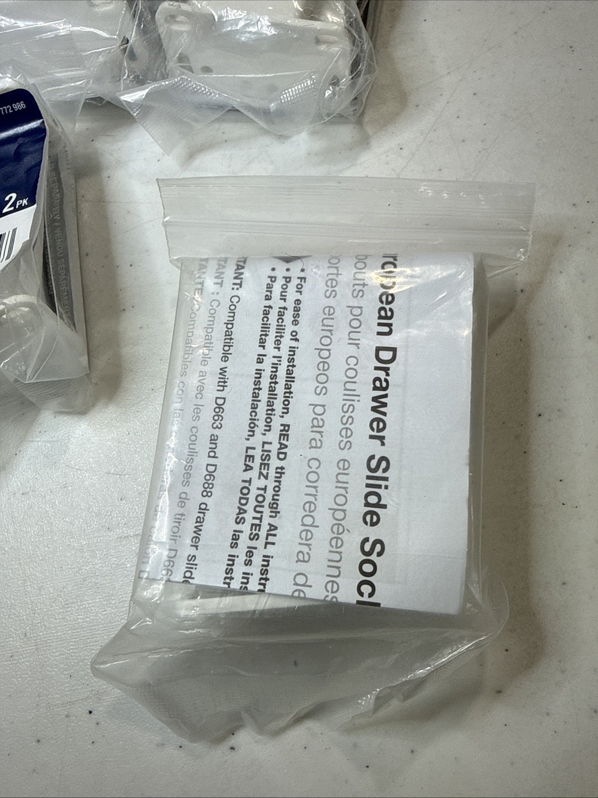 (7) Everbilt Face Frame Socket Set Side & Bottom Mount Drawer Slides 2 Packs New