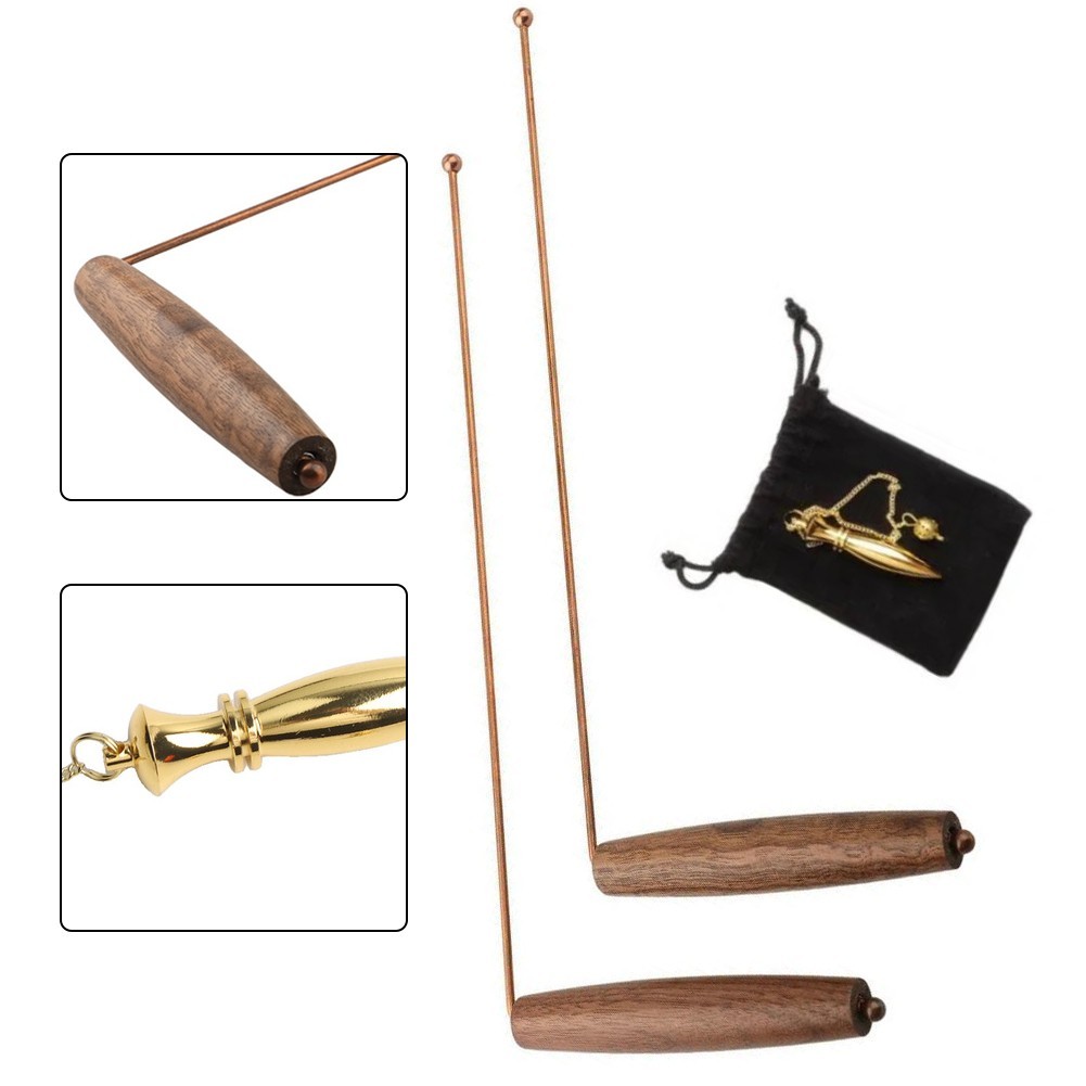 Copper Detection Rod for Metal Locating and Treasure Hunting with Pendulum Tool