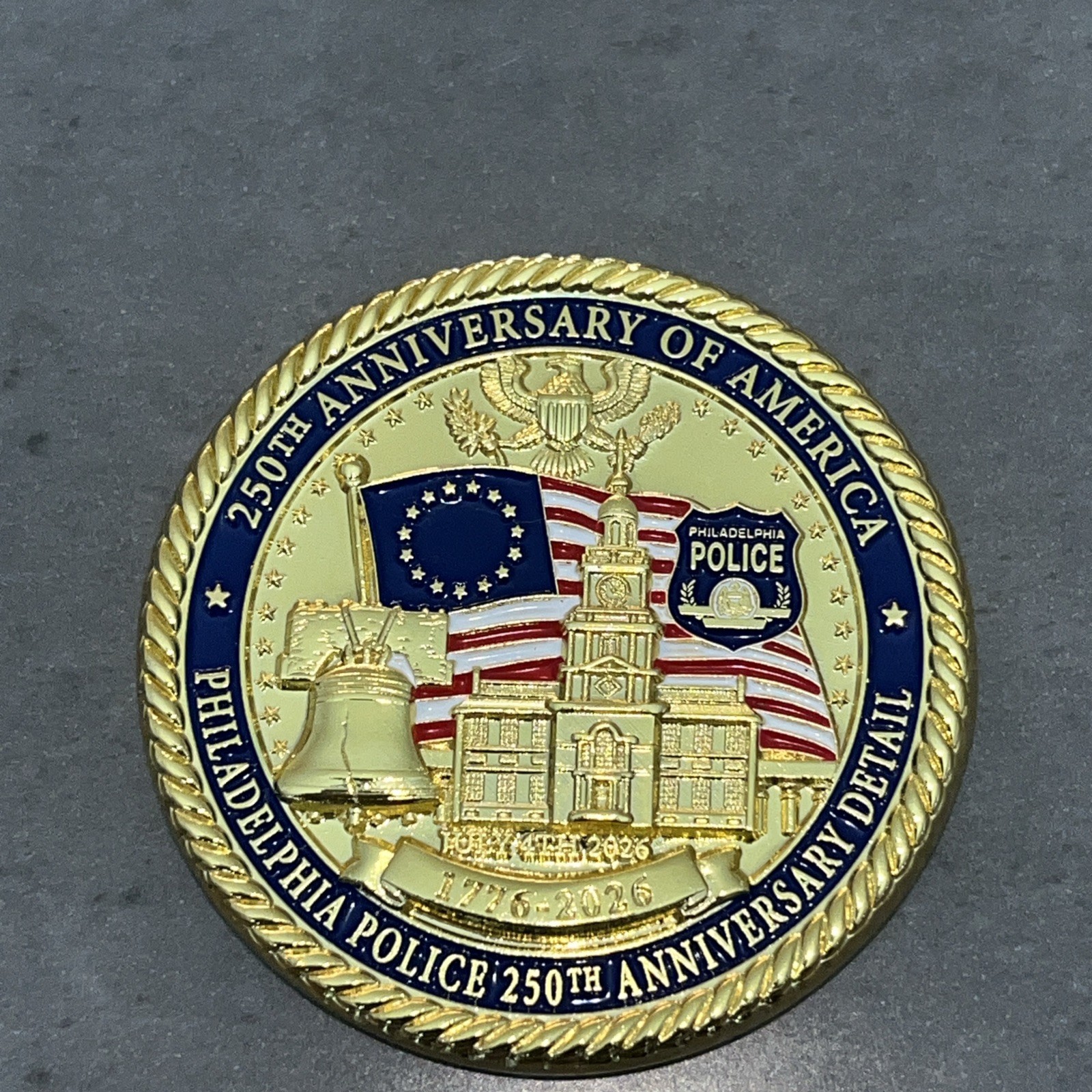 Philadelphia Police USA 250th Anniversary  Challenge Coin