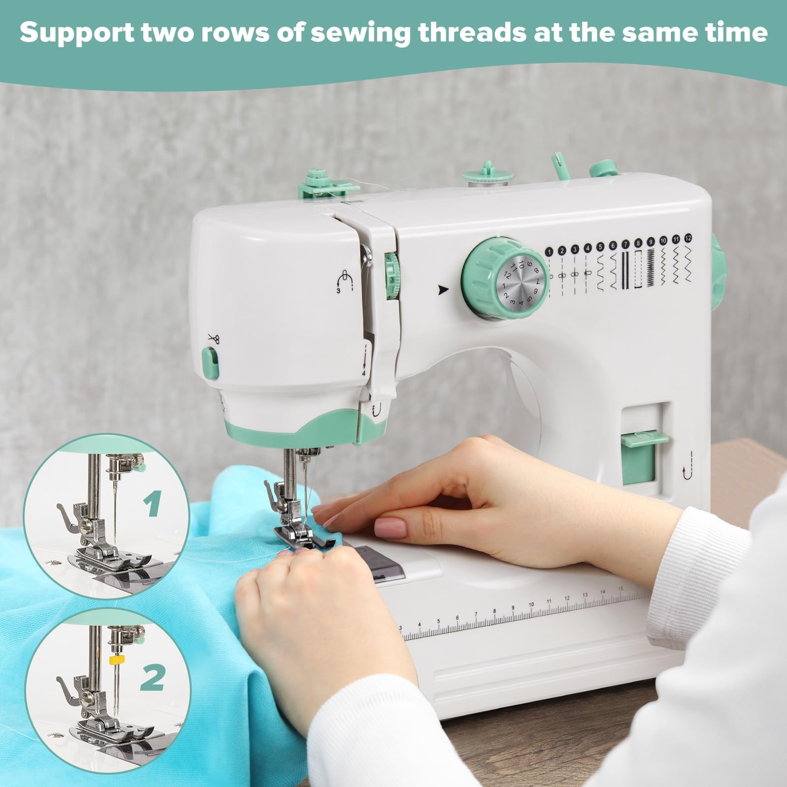Sewing Machine for Beginners, Sewing Kit for Adults, Portable Mini Sewing Mac...