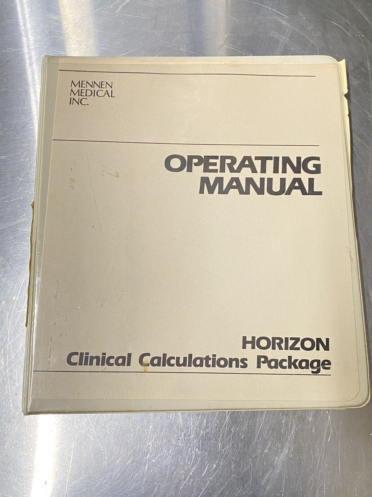 Mennen Medical Inc. Horizon Clinical Calculations Package - Users Guide / Manual