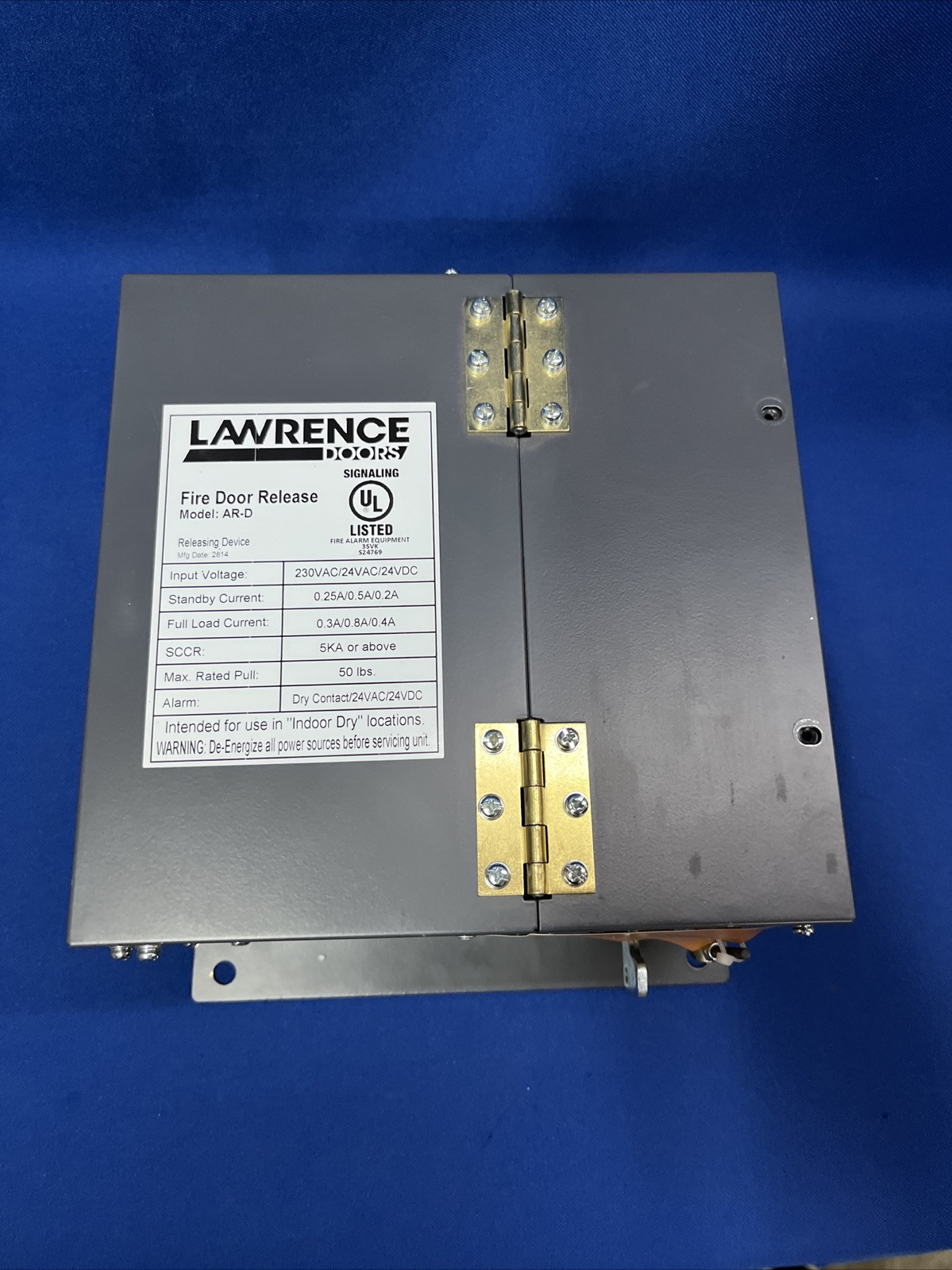 Lawrence Doors Fire Door Release AR-D Dry Contact / 24VAC/ 24VDC for Indoor Dry