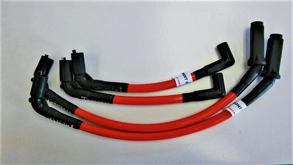 TWISTED 12mm RED SPARK PLUG WIRES HARLEY M8 ULTRA GLIDE ROAD KING STREET 2024+