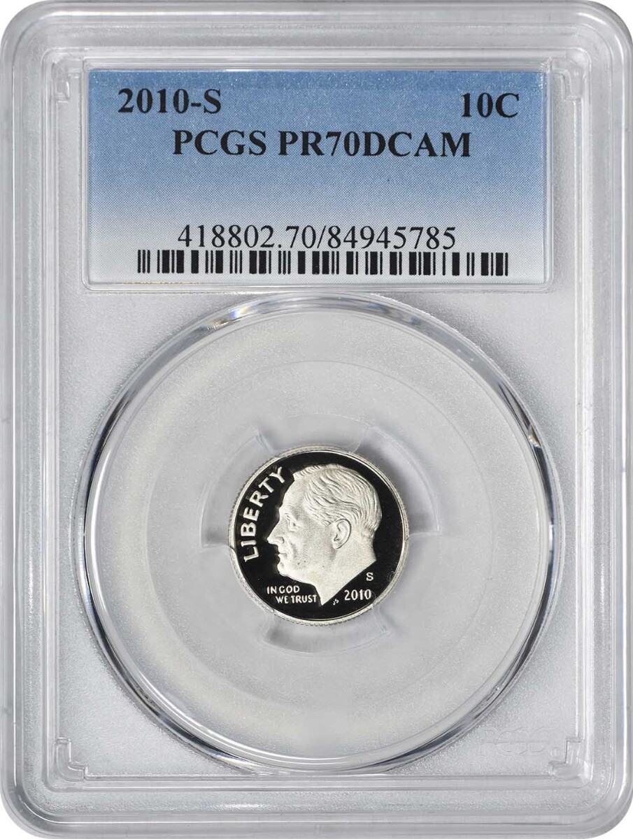 2010-S Roosevelt Dime PR70DCAM Clad PCGS