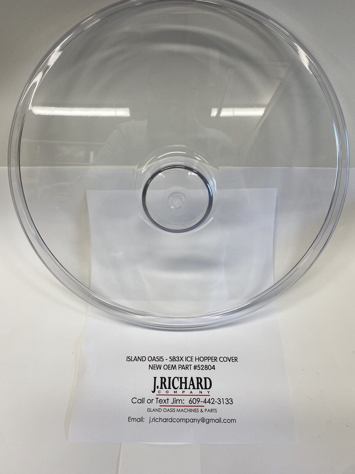 ISLAND OASIS SB3X MACHINE - ICE HOPPER COVER - OEM PART #52804