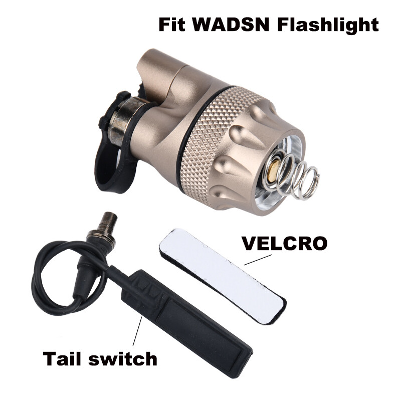 Tactical Wadsn Flashlight Metal Tail Cap Dual Function Pressure Switch SF Plug