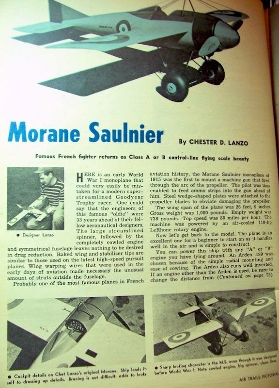 MORANE SAULNIER PLAN CONSTRUCTION ARTICLE 1 2A UC