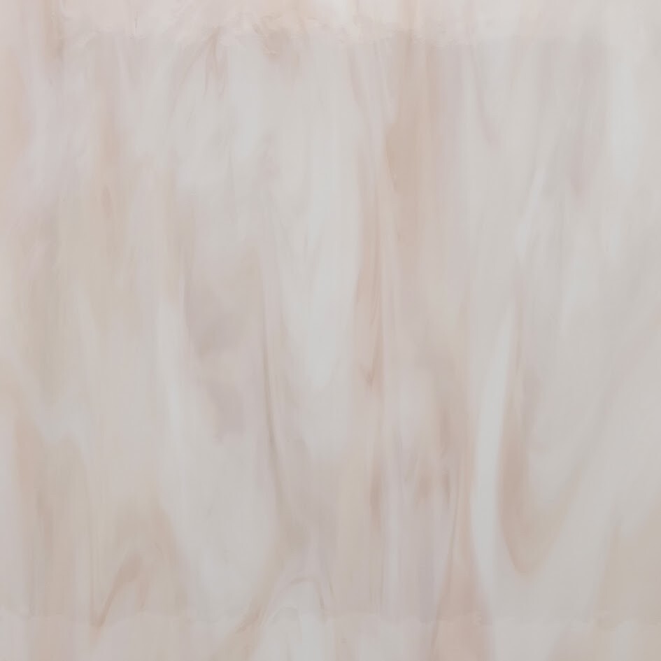 891.61 Pink Champagne Transp White Opal 6 x 6 Inch Oceanside 96 COE Sheet Glass
