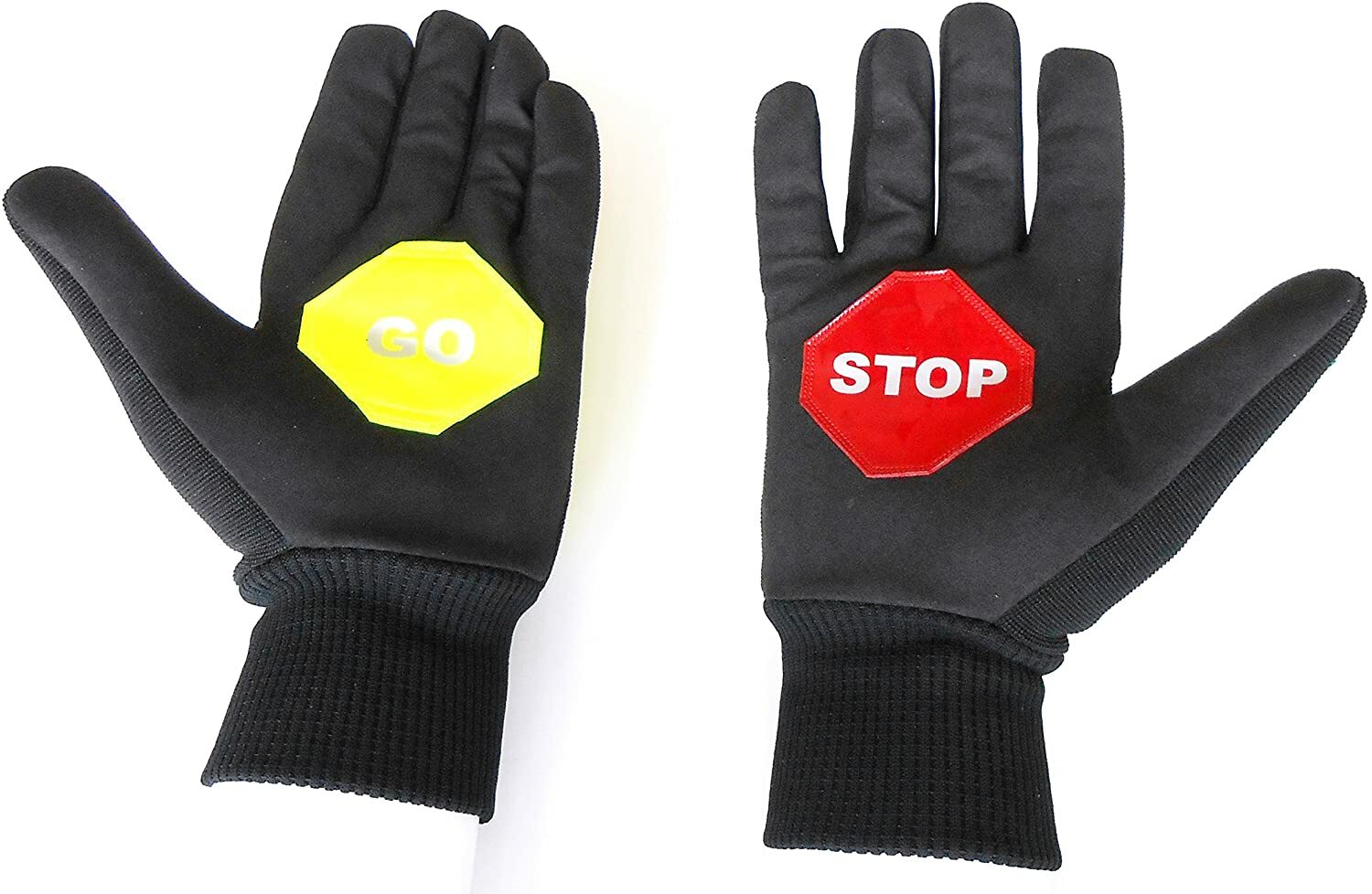 Reflective Traffic Safety Gloves with Stop Sign- Fire,Police,Crossing Guard