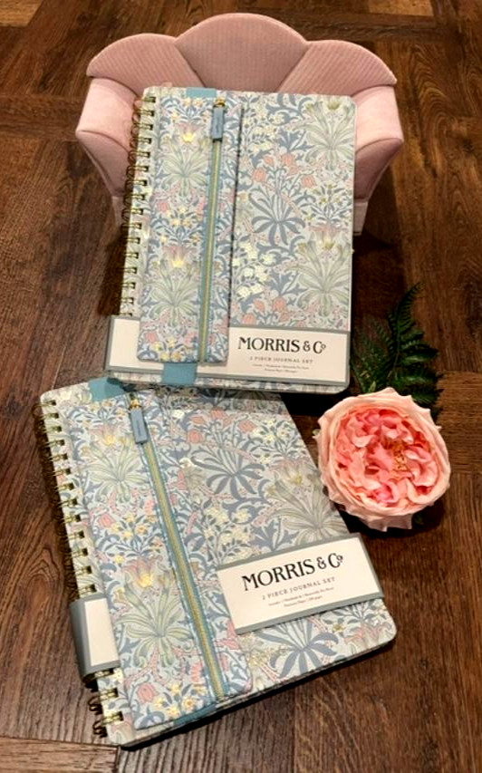NEW! MORRIS & CO-William Morris WOODLAND WEEDS Journal Pen Pouch Set/2- AWESOME!
