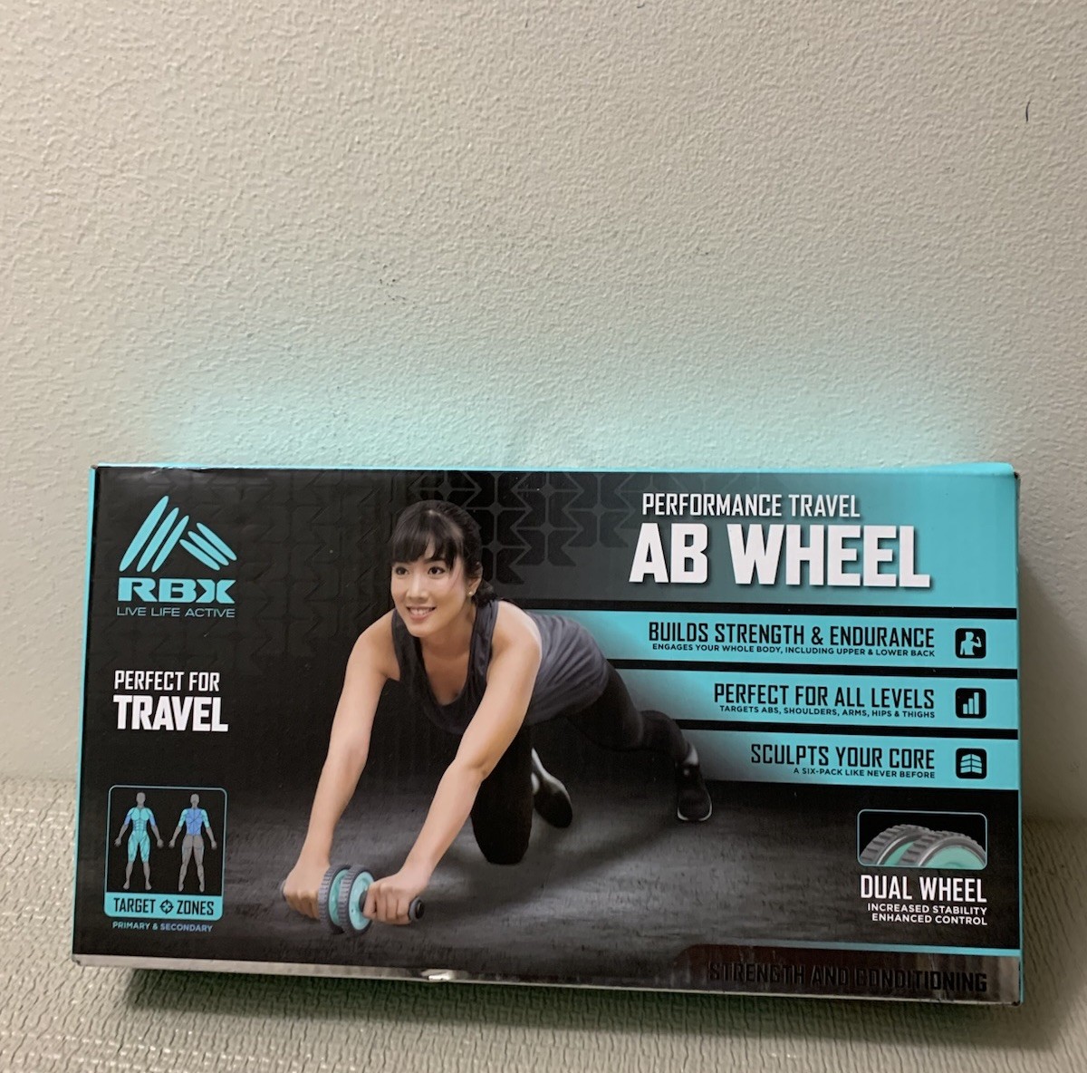 RBX Performance Travel Ab Wheel Dual Wheel Sculpts Core Builds Endurance NEW