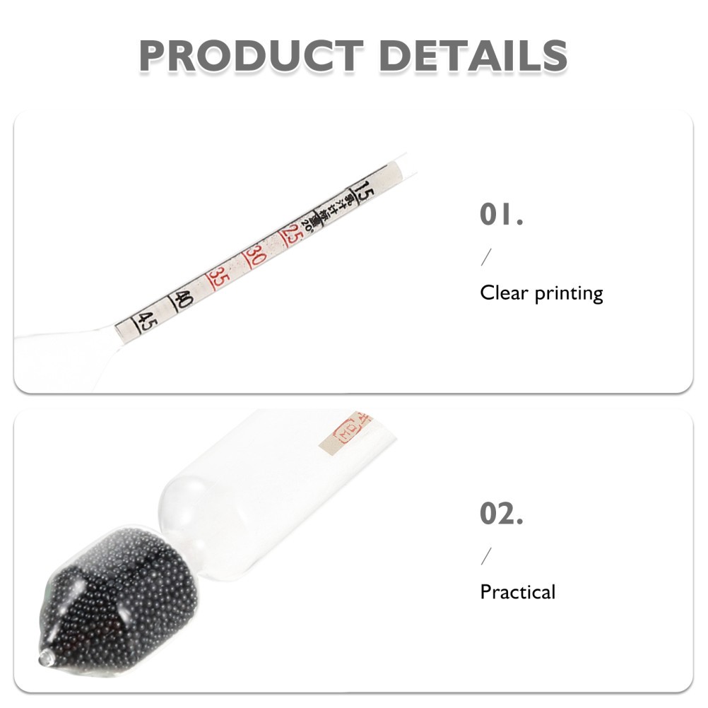 4 Pcs Dairy Density Meter Kitchen Supply Laboratory Testing Hydrometer
