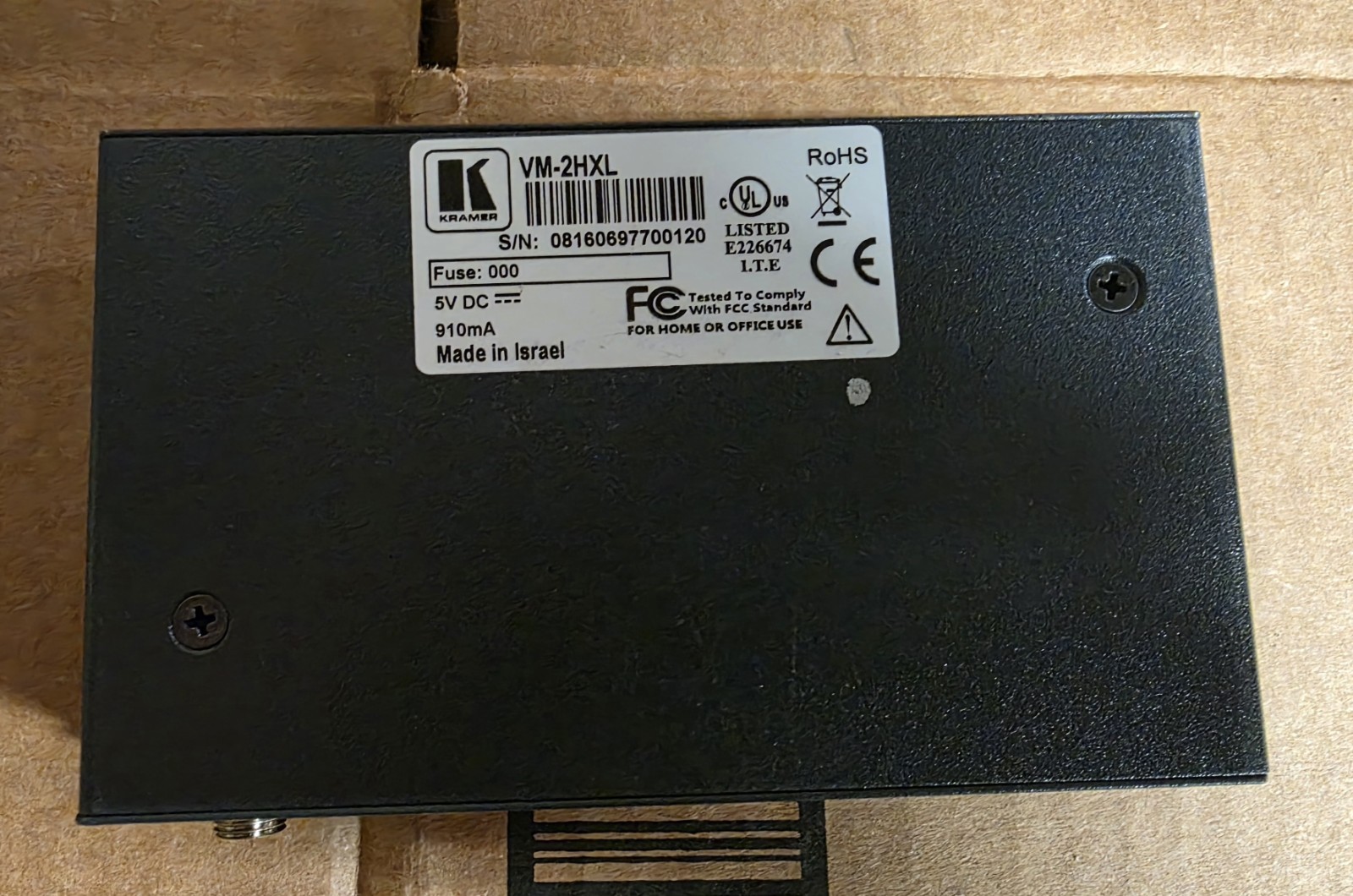Kramer VM-2HXL HDMI Distribution Amplifier