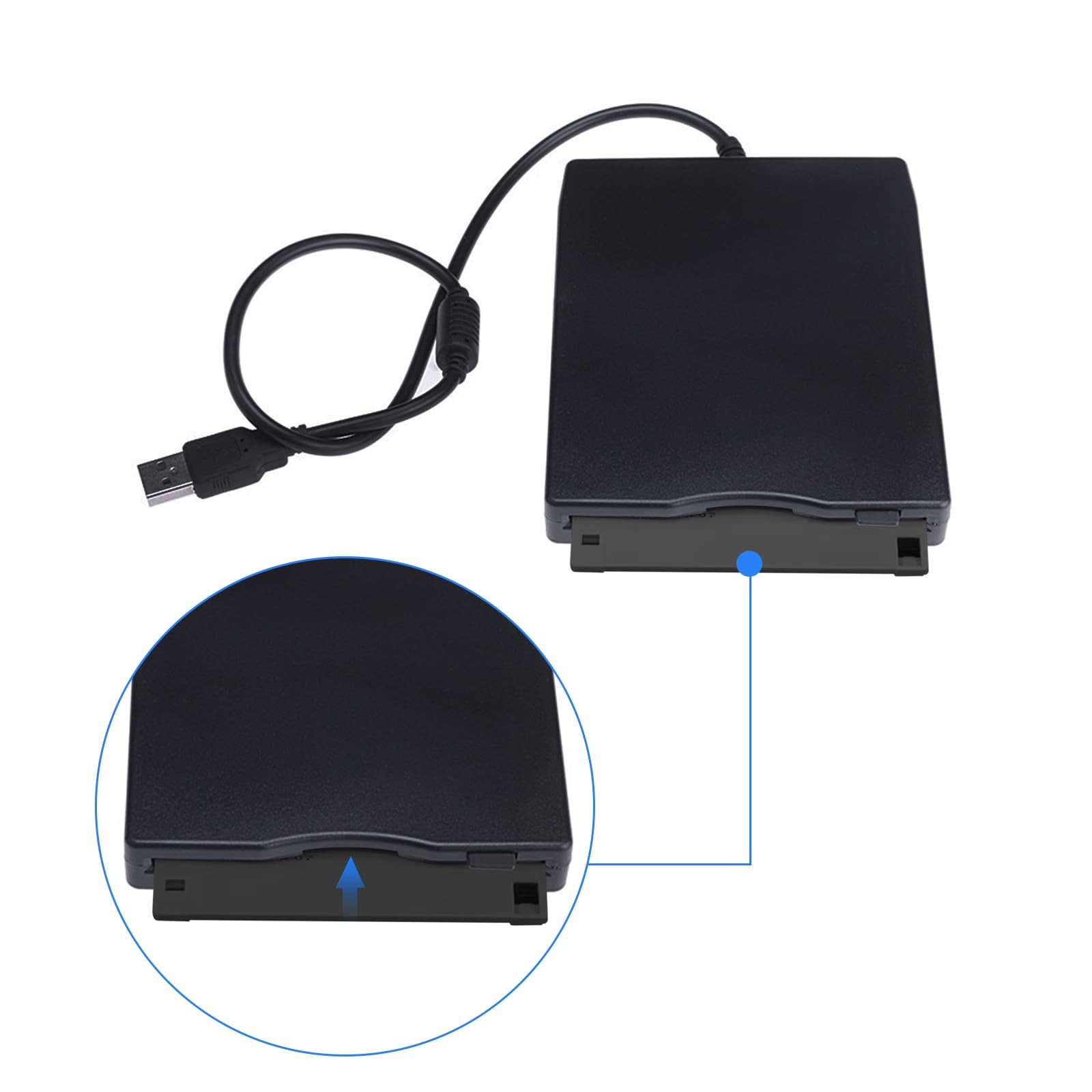 Floppy Disk Reader, 3.5 inch USB External Floppy Drive for PC/Laptop and Desk...