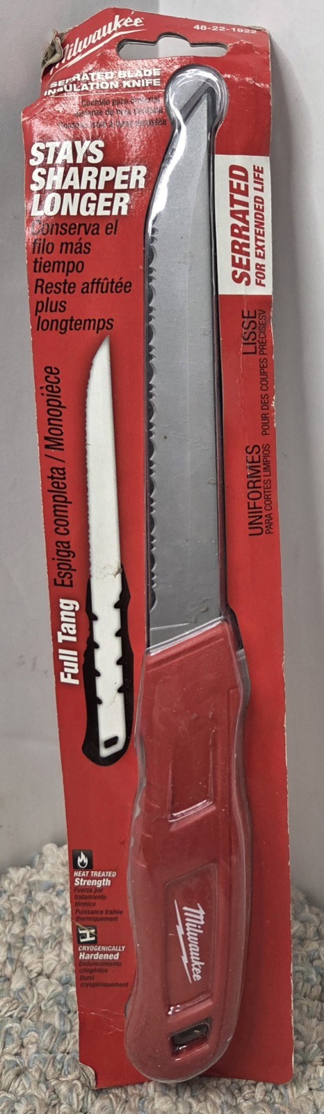 Milwaukee 48-22-1922 Serrated Blade Insulation Knife Metal Blade Red Black