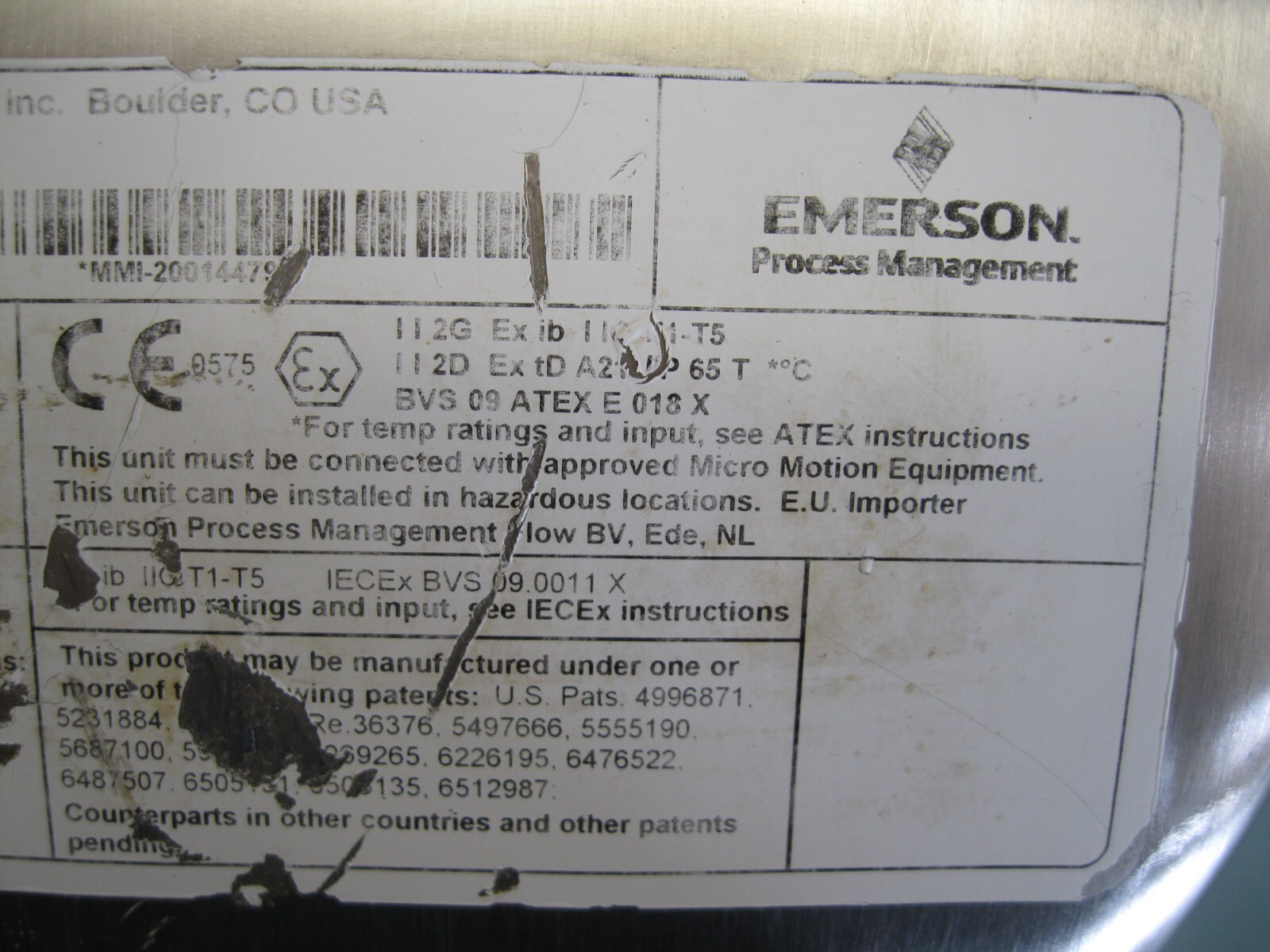 1/2" 150# Micro Motion CMFS010 Sensor 800 Enhanced Core Processor CALIBRATED F9