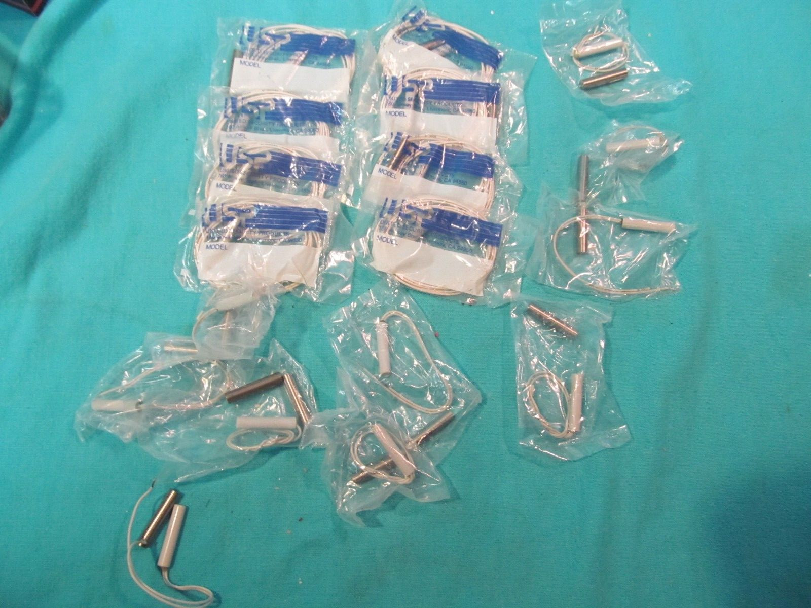 LOT OF 18 PAIR RECESSED ALARM MAGNETIC CONTACTS UNITED SECURITY & UNMARKED